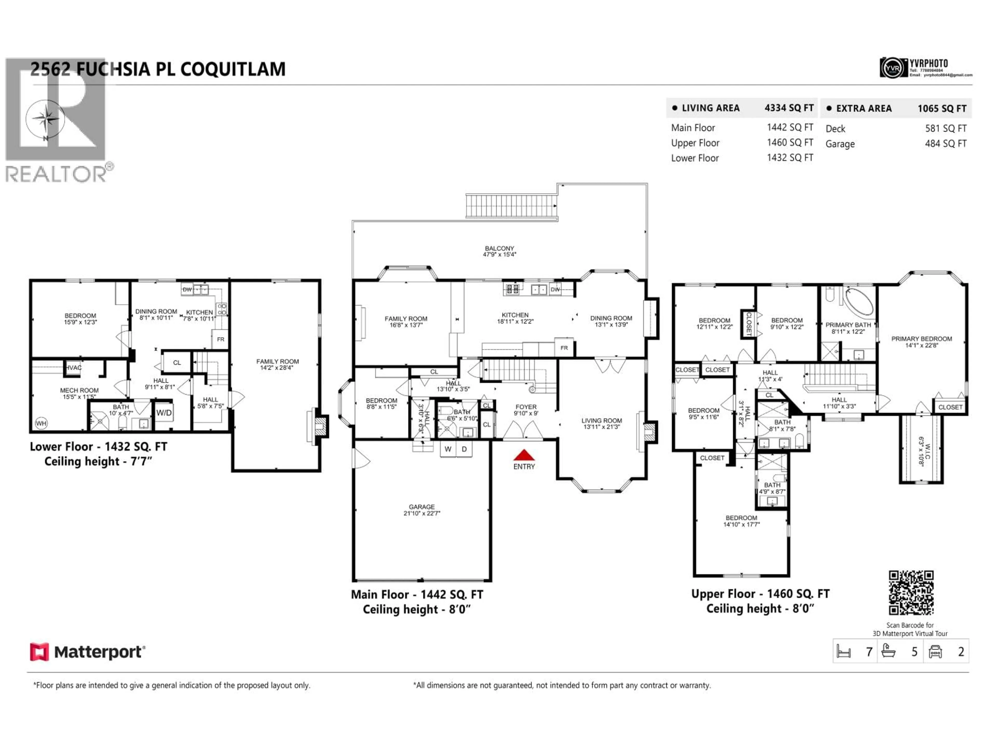 Floor plan for 2562 FUCHSIA PLACE, Coquitlam British Columbia V3E2M7
