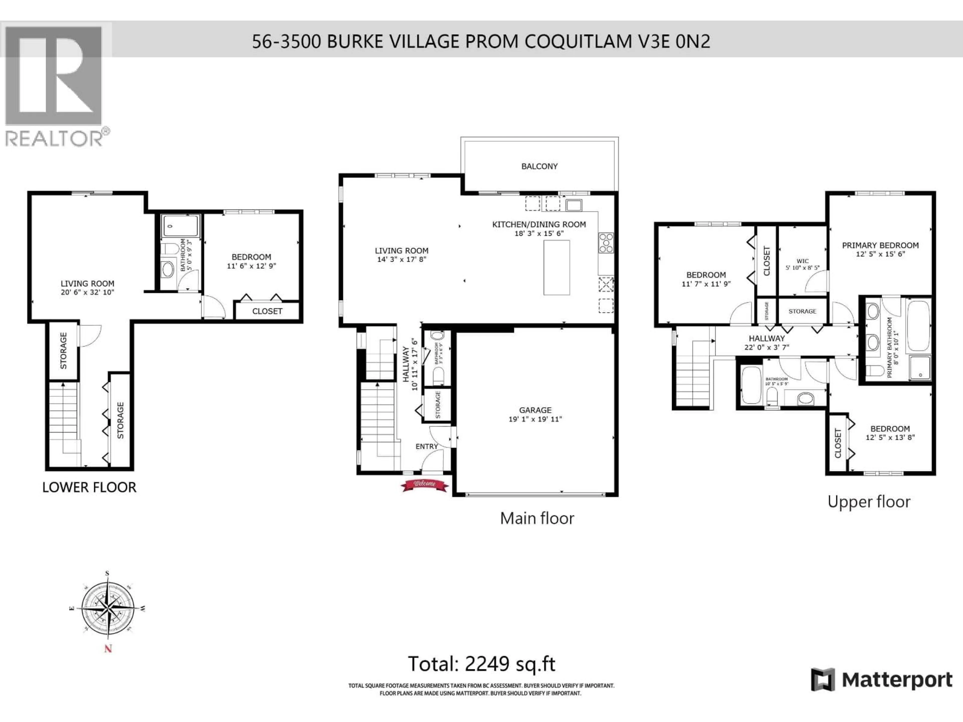 Floor plan for 56 - 3500 BURKE VILLAGE PROMENADE, Coquitlam British Columbia V3E0N2