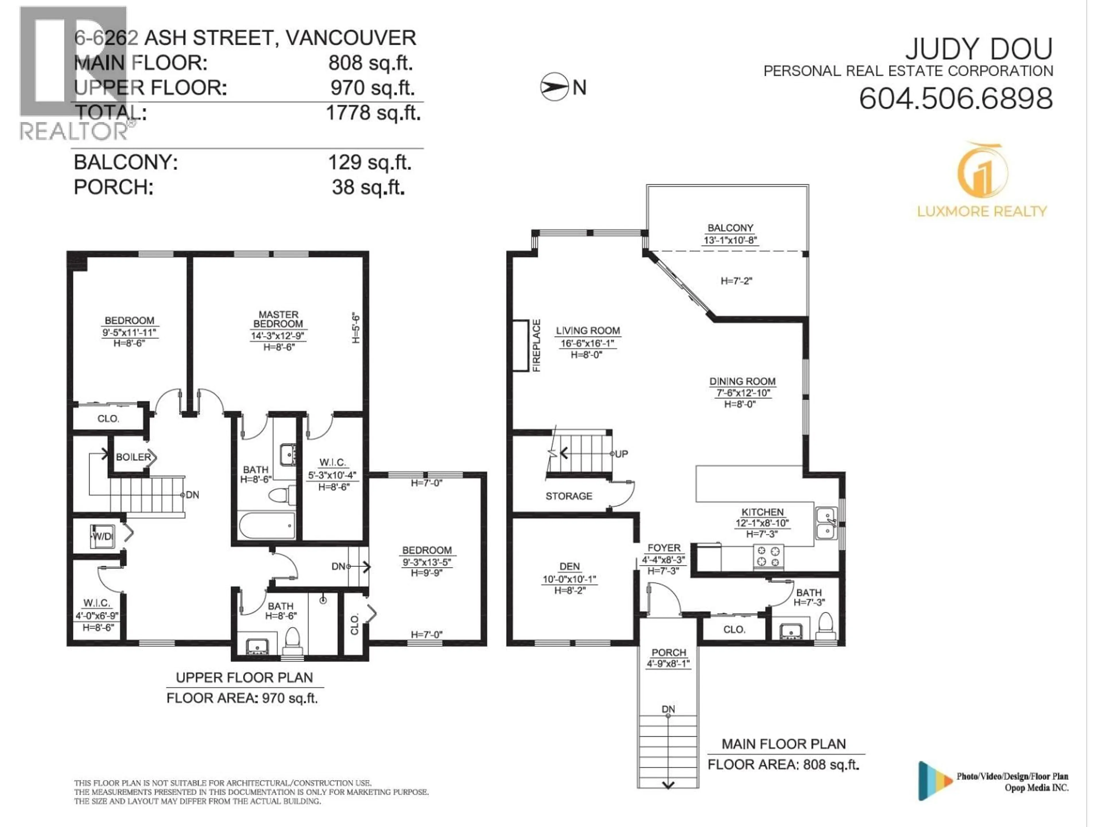 Floor plan for 6 - 6262 ASH STREET, Vancouver British Columbia V5Z3G9