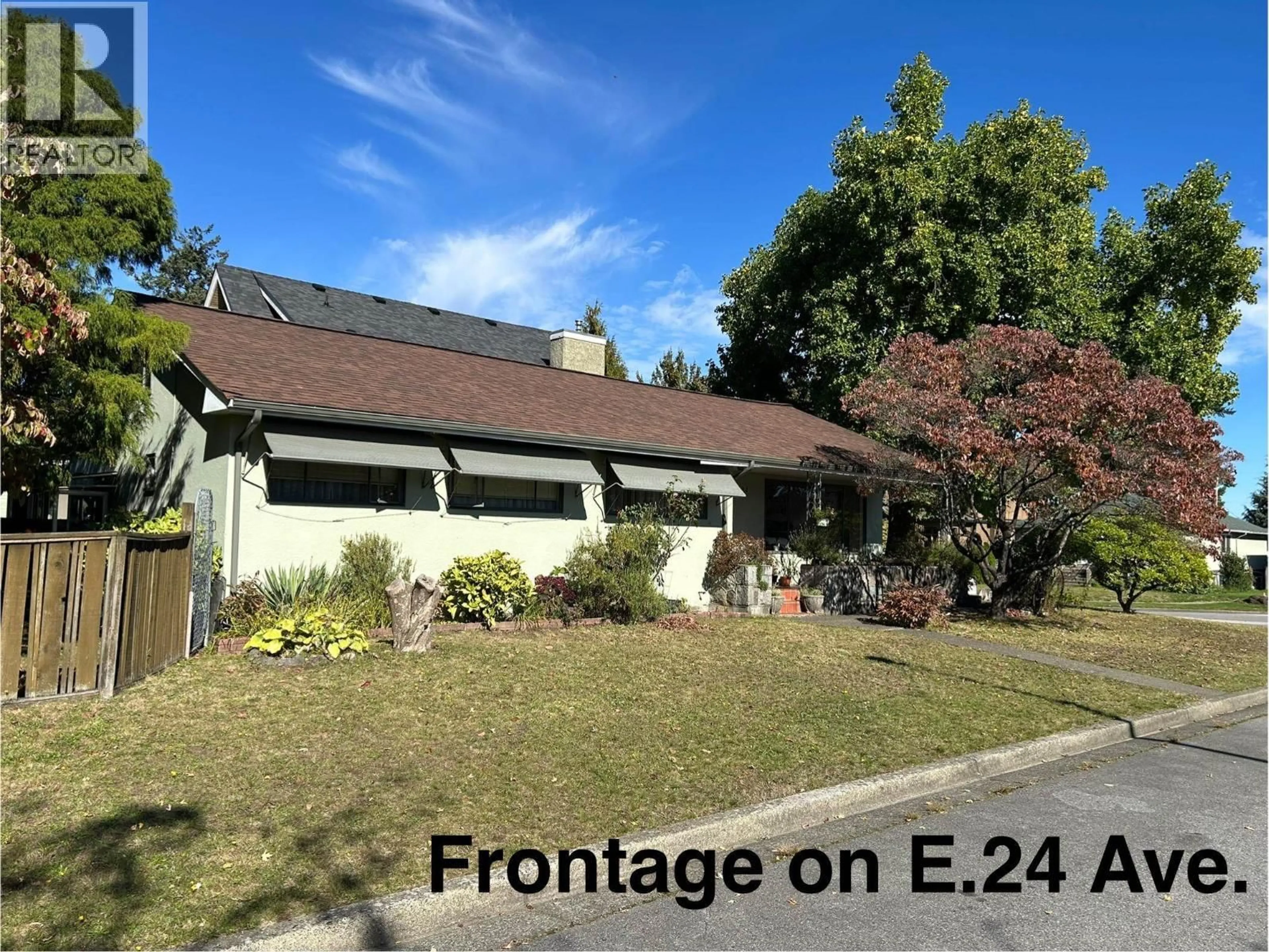 A pic from outside/outdoor area/front of a property/back of a property/a pic from drone, street for 3625 24TH AVENUE, Vancouver British Columbia V5R1G9