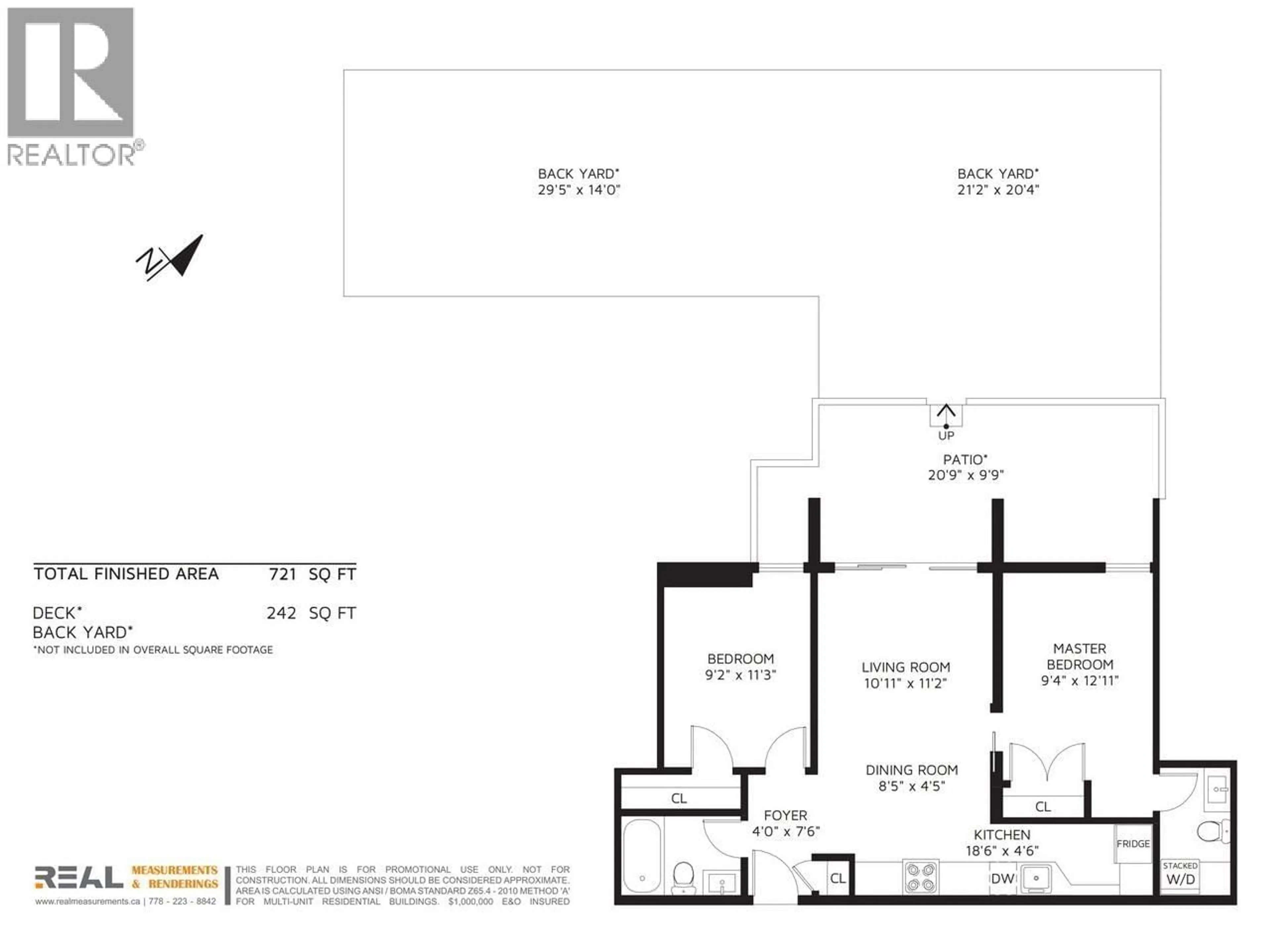 Floor plan for 209 - 1215 PACIFIC STREET, Vancouver British Columbia V6E3W6