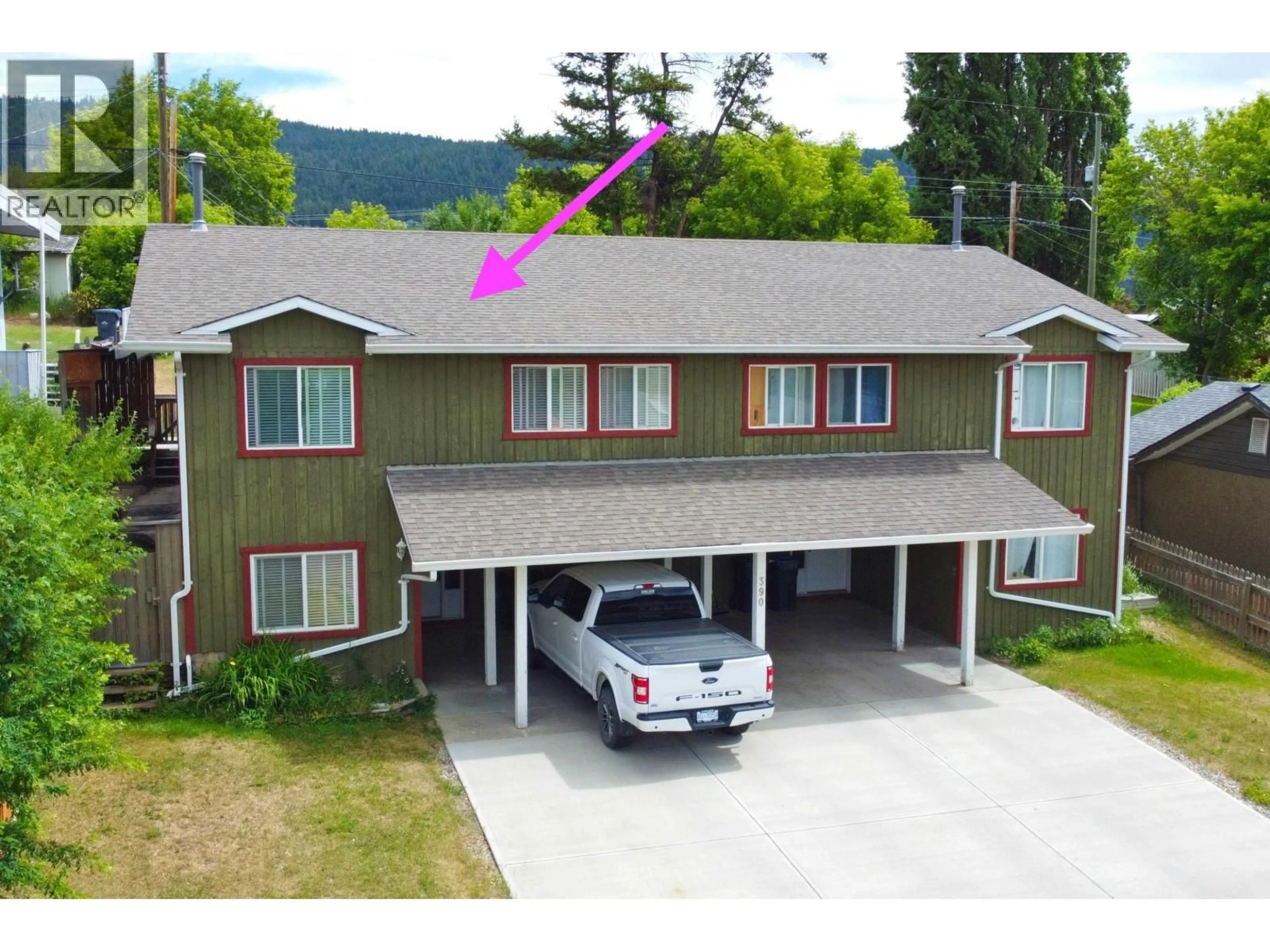 A pic from outside/outdoor area/front of a property/back of a property/a pic from drone, unknown for B - 390 FIRST AVENUE, Williams Lake British Columbia V2G1Z2