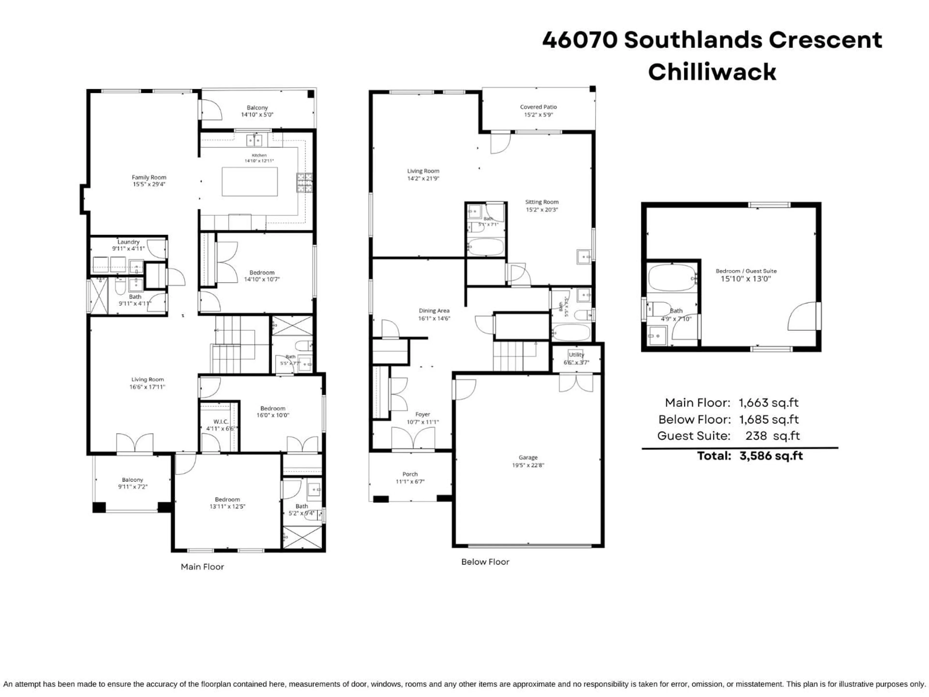 Floor plan for 46070 SOUTHLANDS CRESCENT, Chilliwack British Columbia V2P1B1