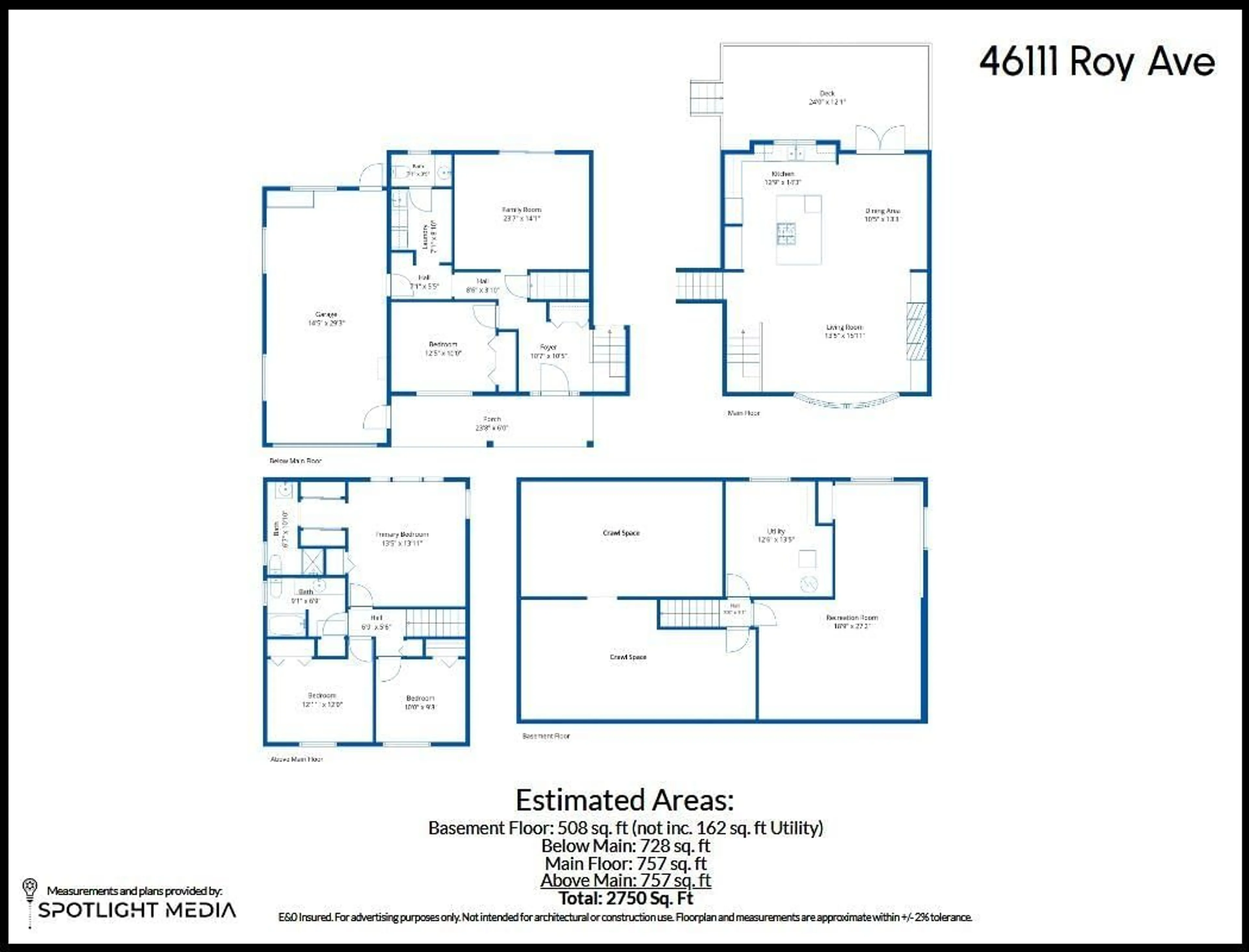 Floor plan for 46111 ROY AVENUE, Chilliwack British Columbia V2R2C2