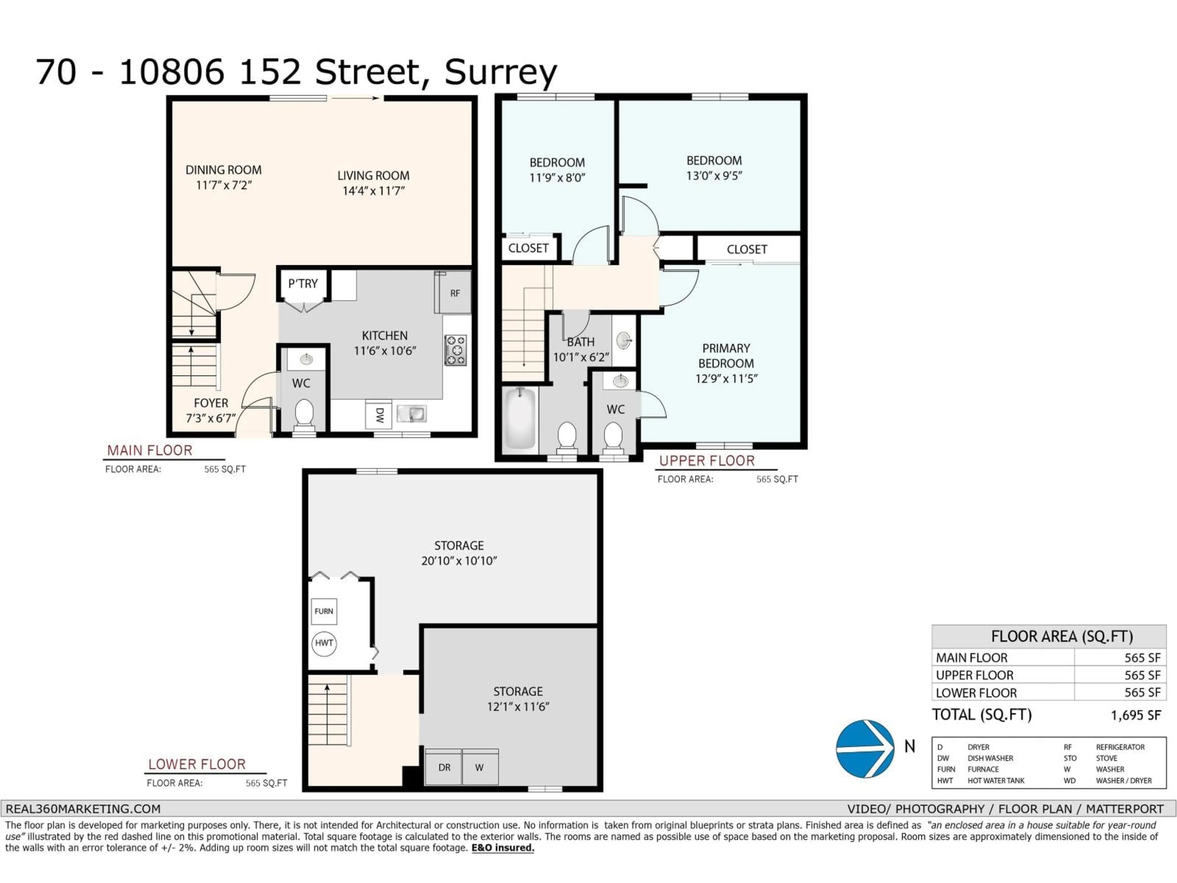 Floor plan for 70 - 10806 152ND STREET, Surrey British Columbia V3R4H2