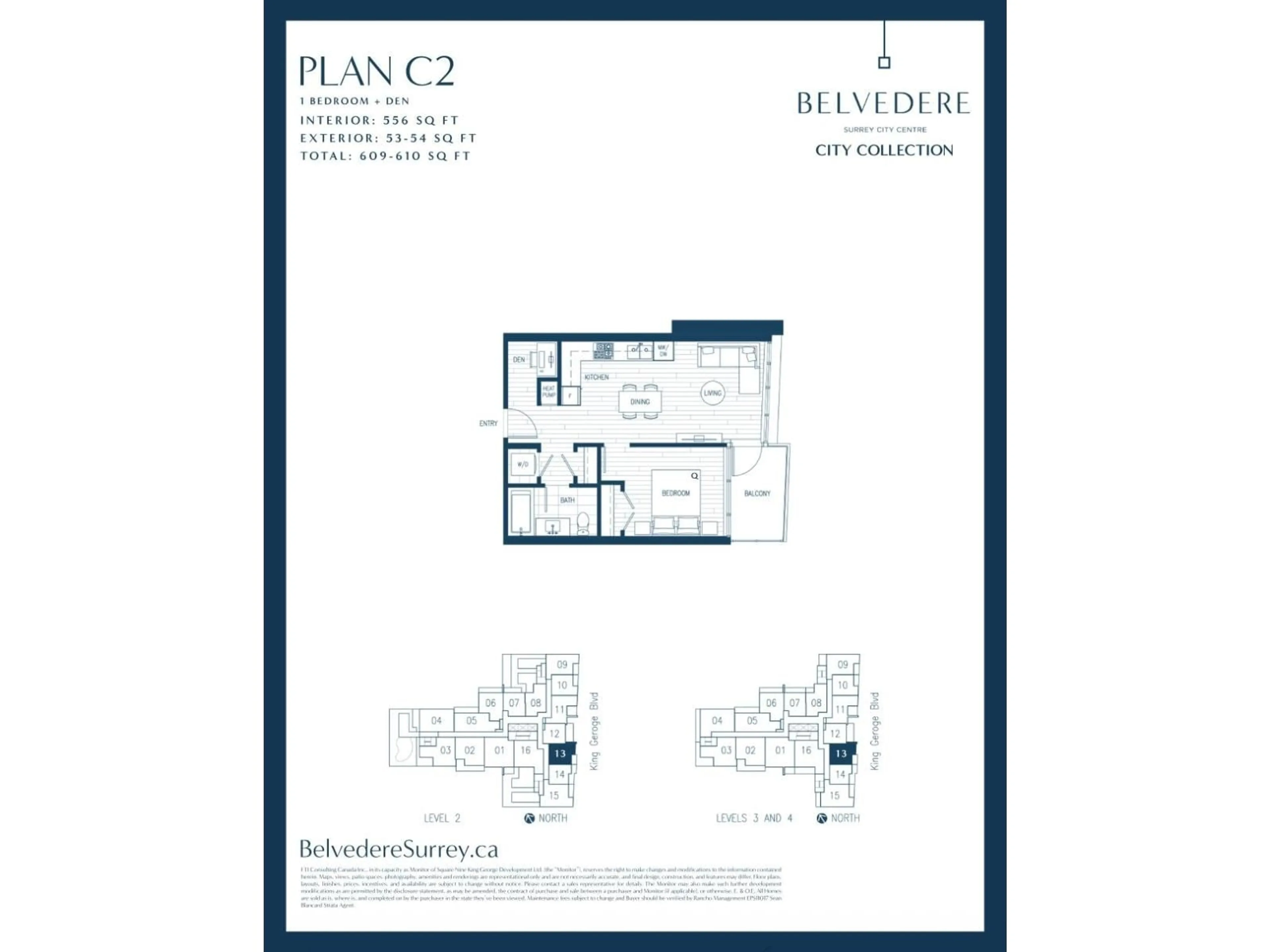 Floor plan for 313 - 9675 KING GEORGE BOULEVARD, Surrey British Columbia V3T2V3