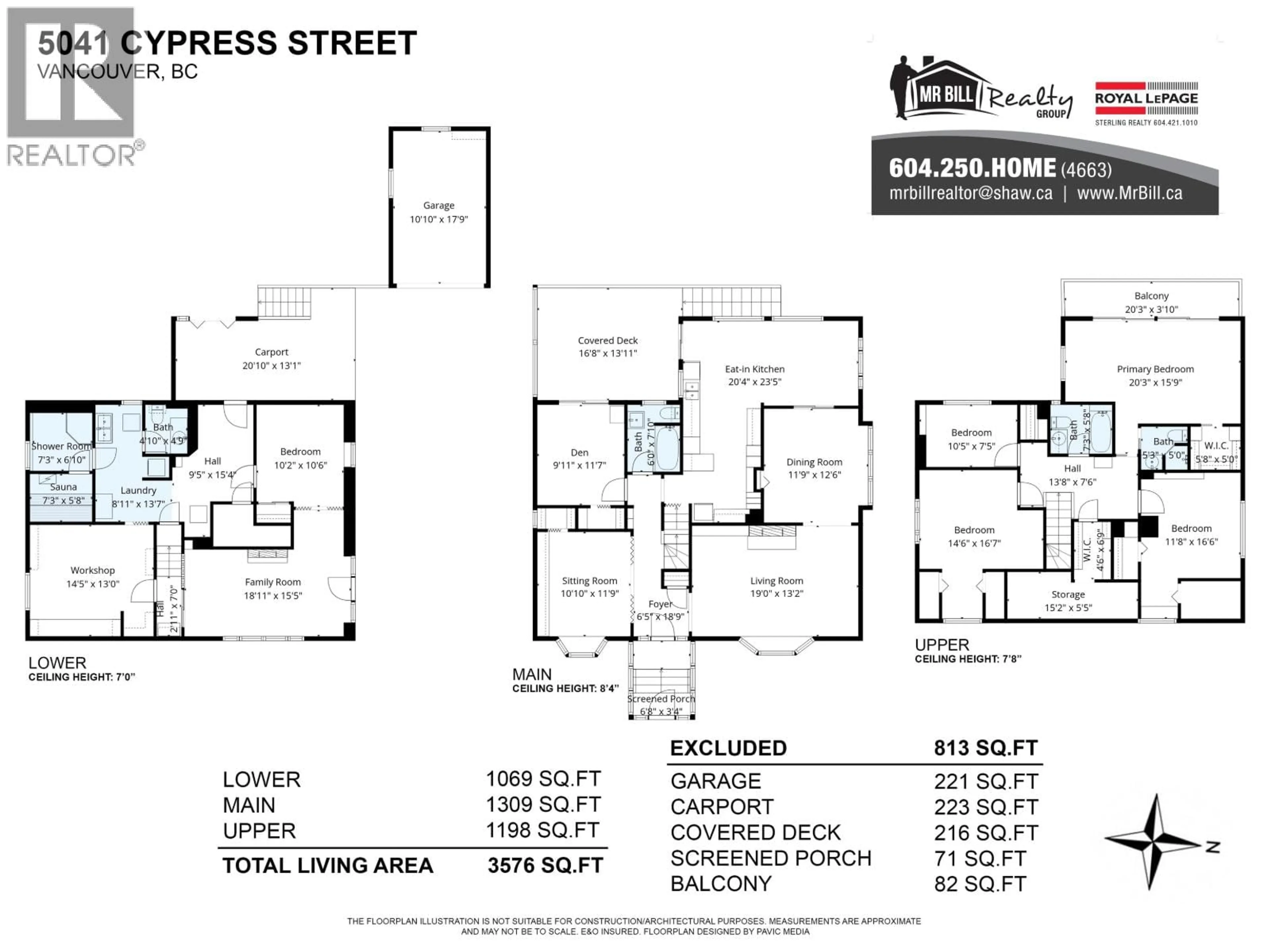 Floor plan for 5041 CYPRESS STREET, Vancouver British Columbia V6M3P9