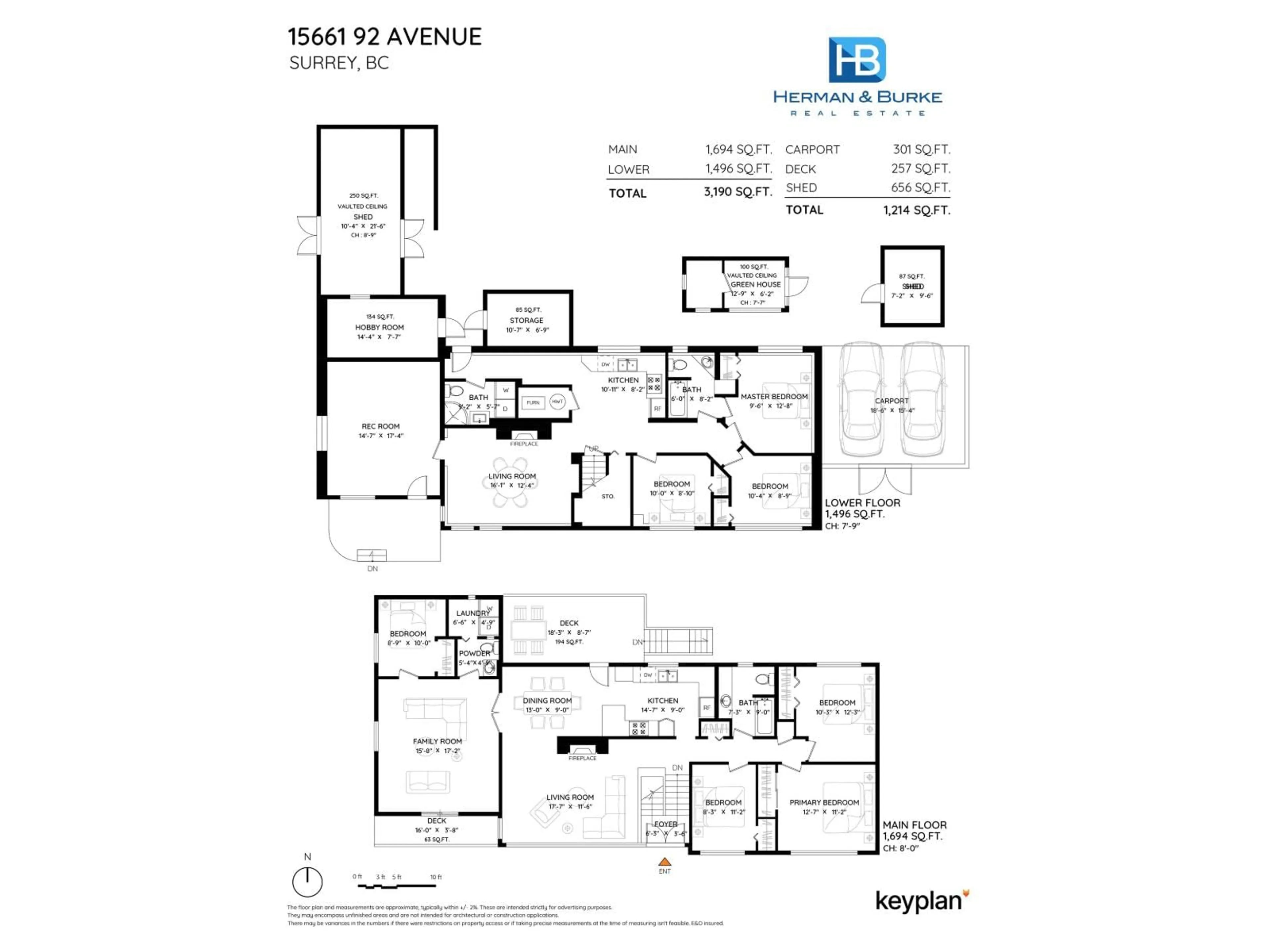 Floor plan for 15661 92 AVENUE, Surrey British Columbia V4N3C3