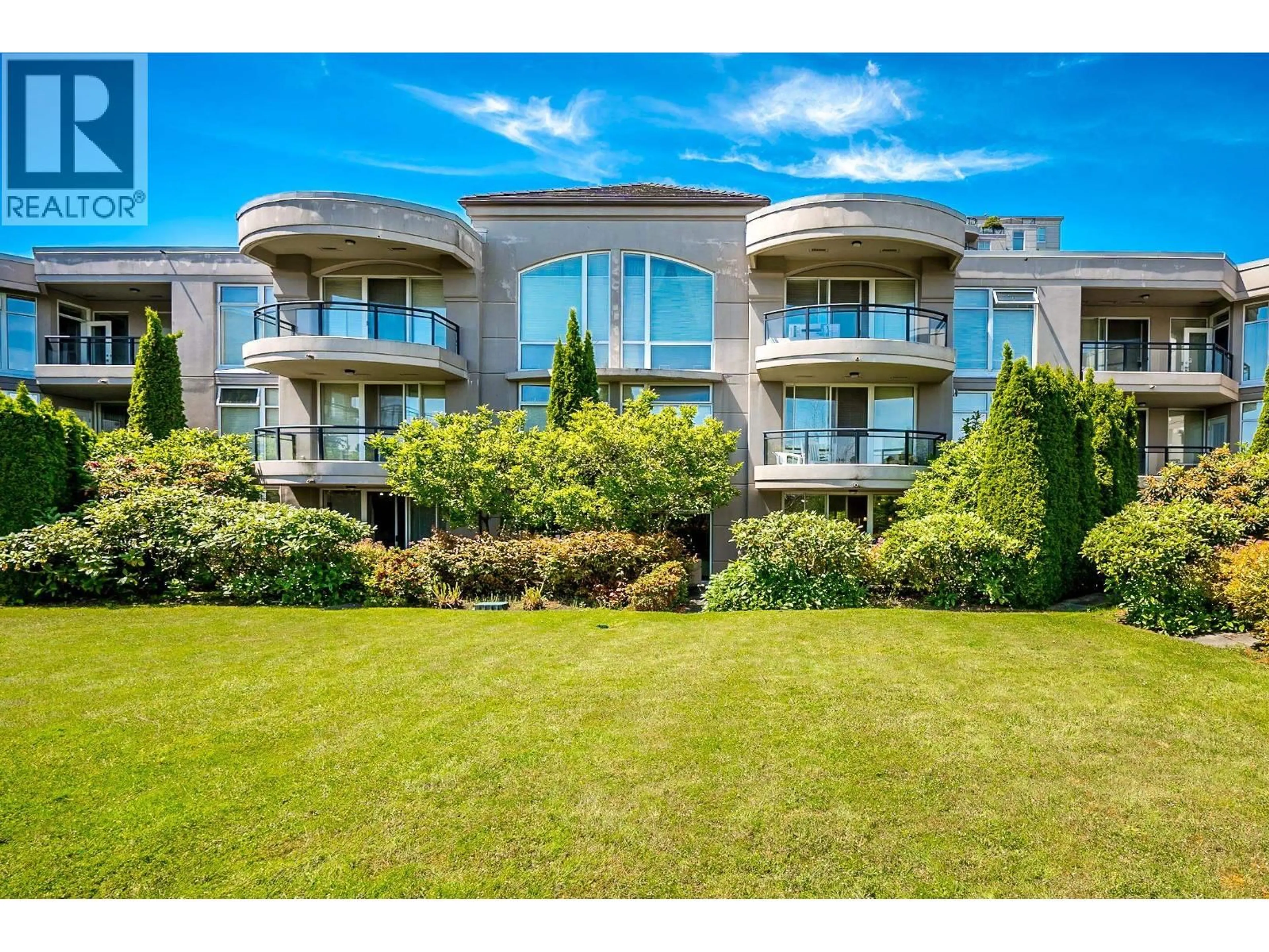 A pic from outside/outdoor area/front of a property/back of a property/a pic from drone, water/lake/river/ocean view for 214 - 8480 GRANVILLE AVENUE, Richmond British Columbia V6Y4E8