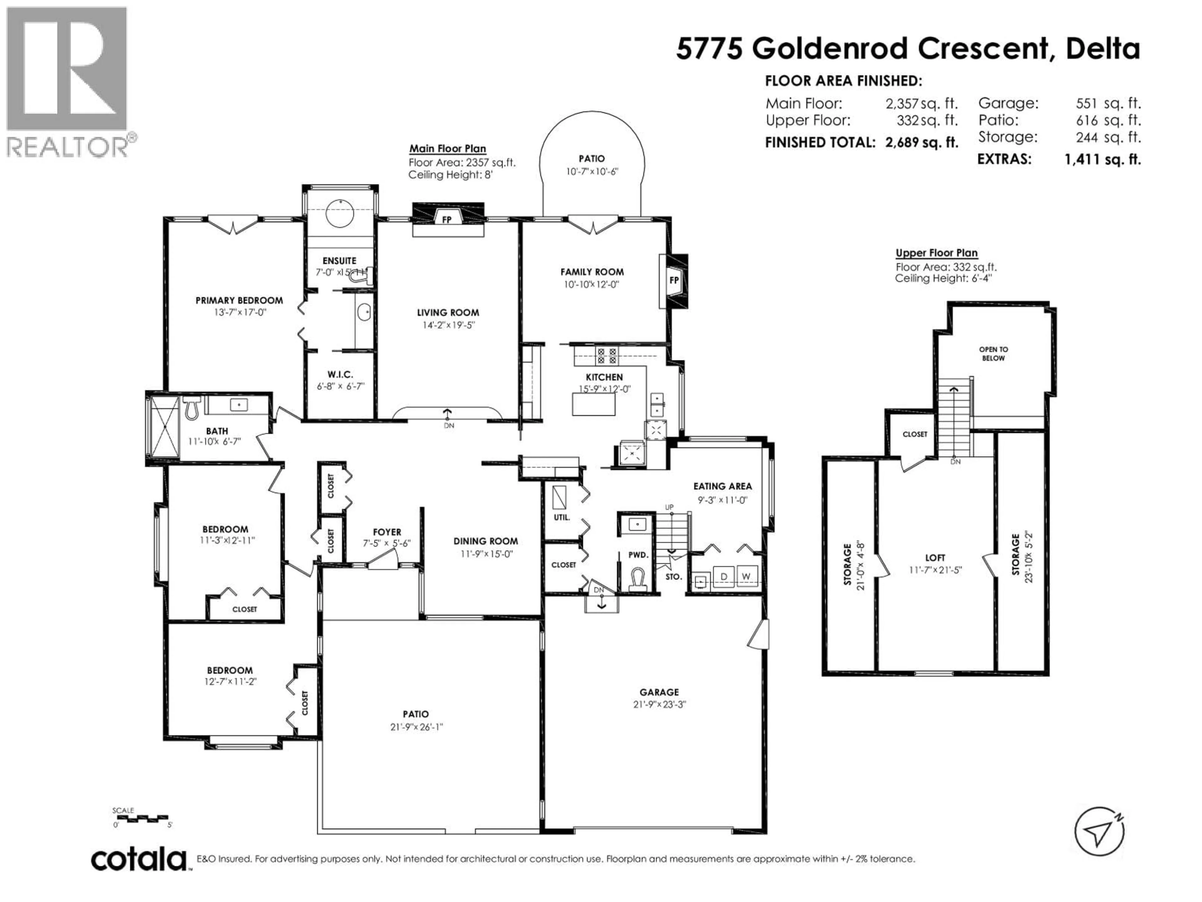 Floor plan for 5775 GOLDENROD CRESCENT, Delta British Columbia V4L2J1