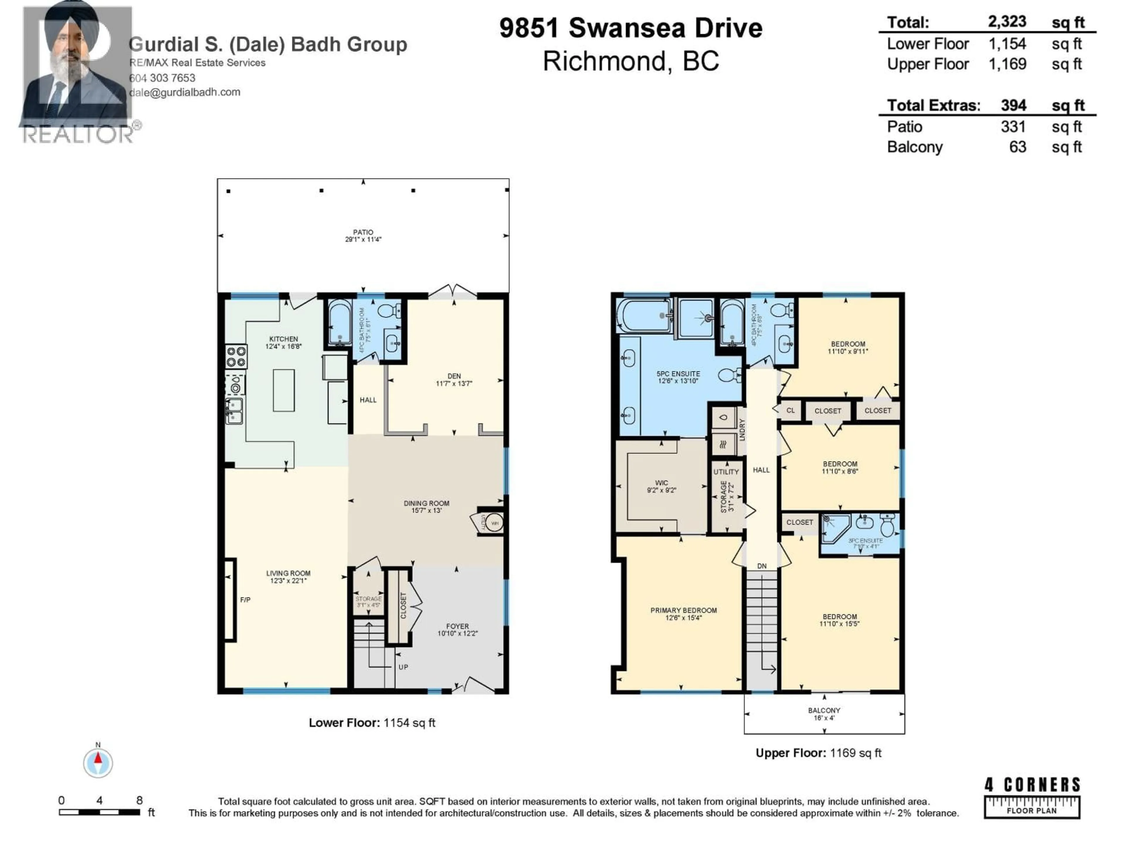 Floor plan for 9851 SWANSEA DRIVE, Richmond British Columbia V7A1N5