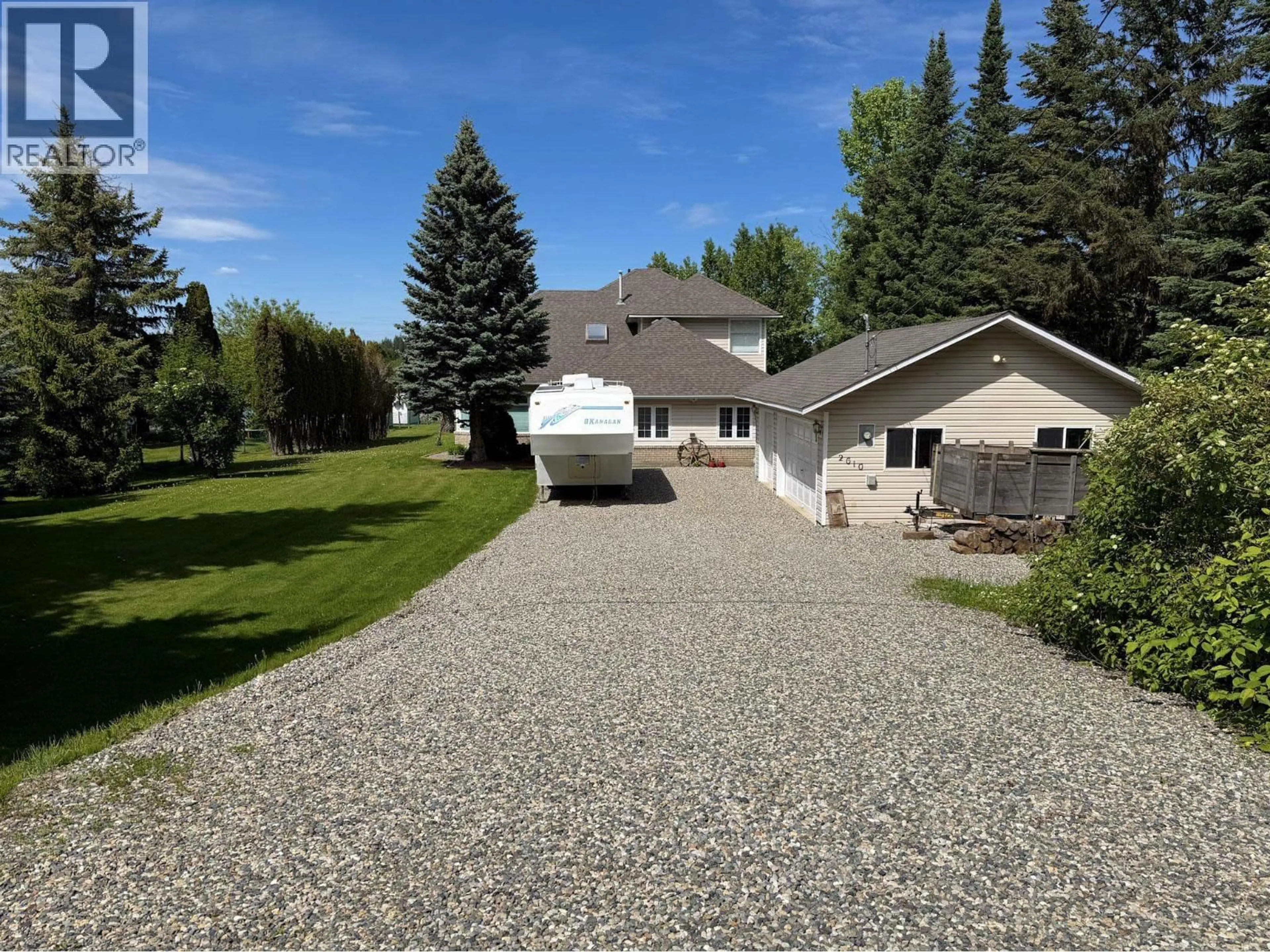 A pic from outside/outdoor area/front of a property/back of a property/a pic from drone, street for 2610 NORWOOD ROAD, Quesnel British Columbia V2J7C1