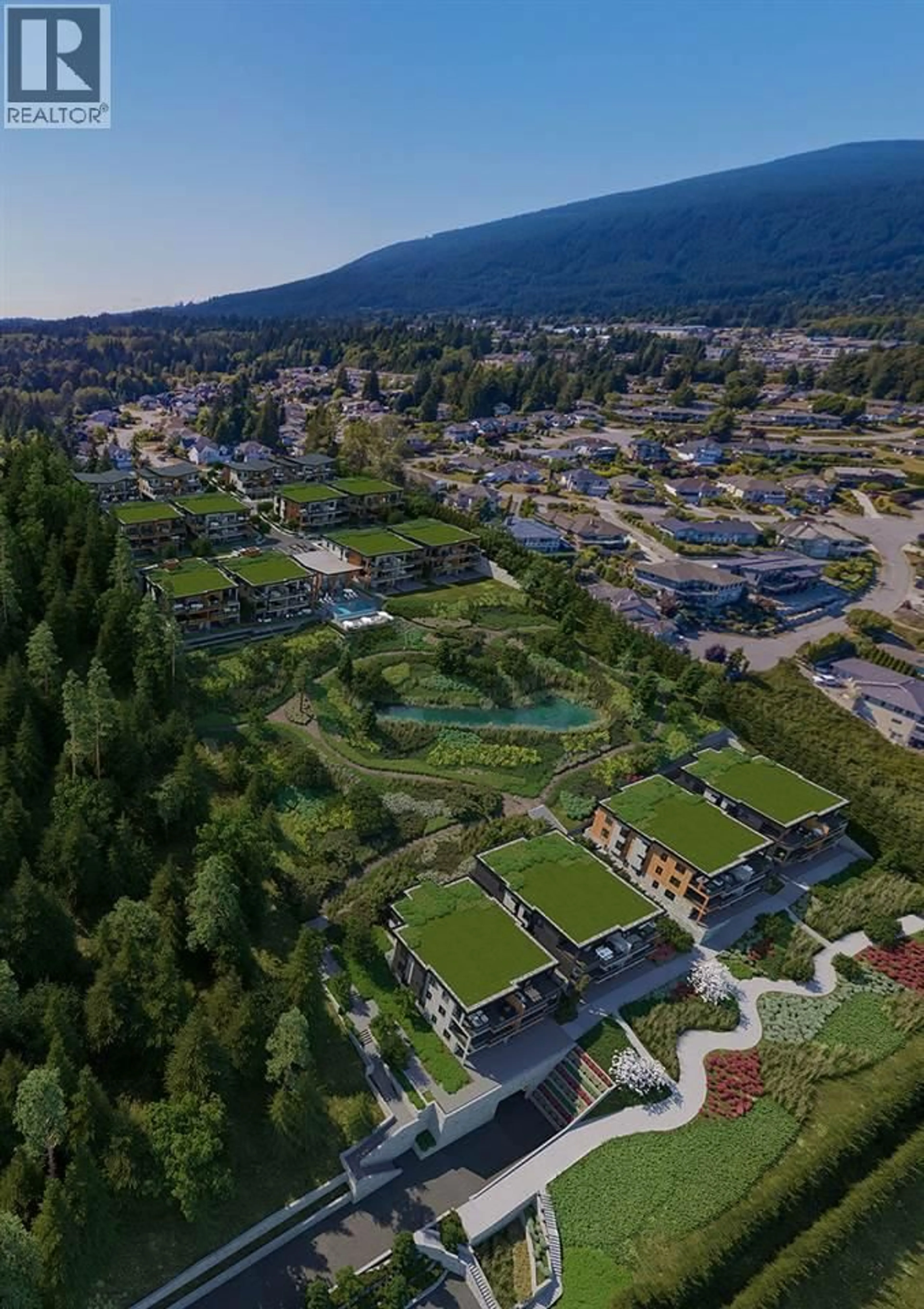 A pic from outside/outdoor area/front of a property/back of a property/a pic from drone, mountain view for 125 - 468 EAGLECREST DRIVE, Gibsons British Columbia V0N1V9
