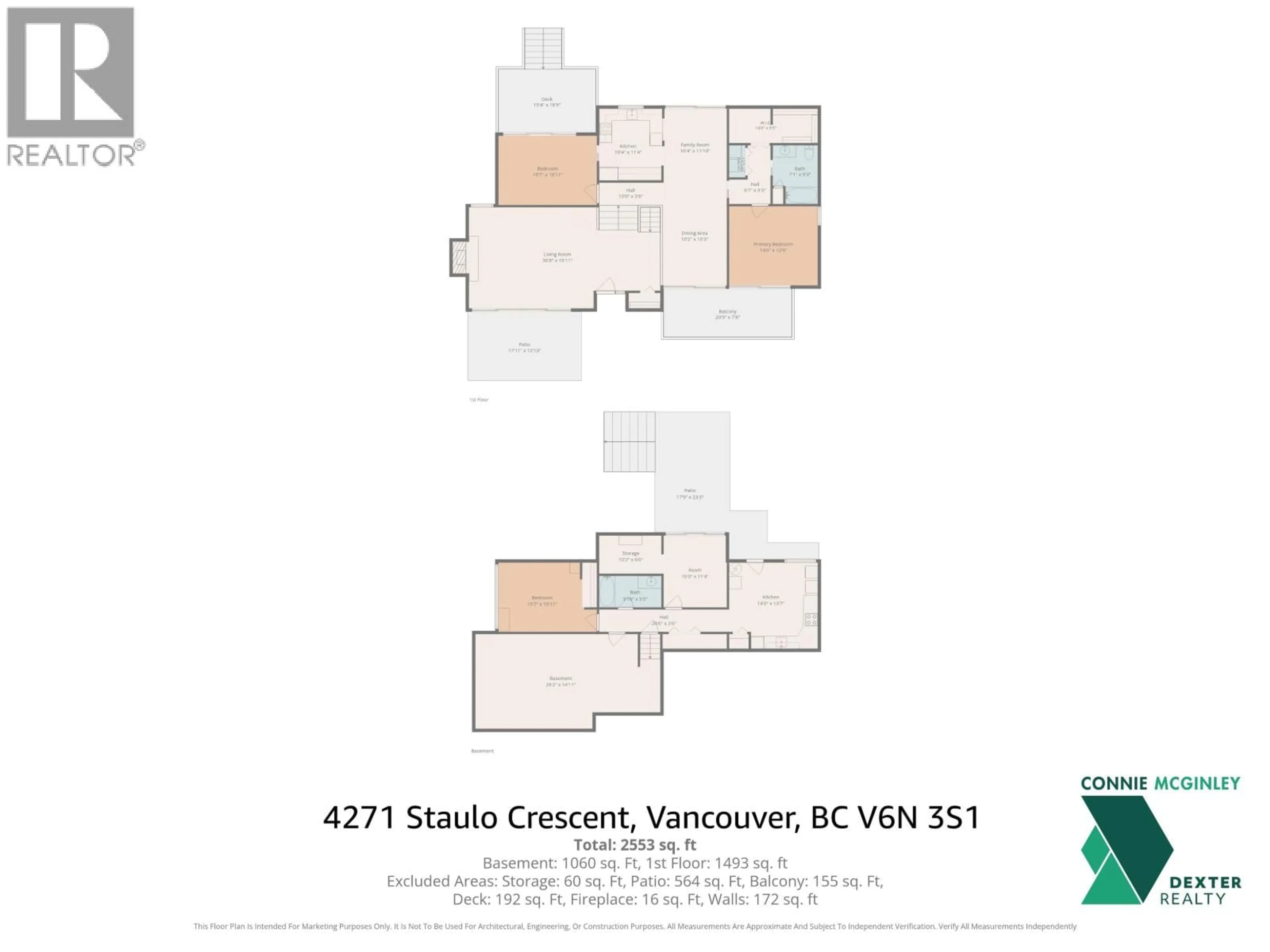 Floor plan for 4271 STAULO CRESCENT, Vancouver British Columbia V6N3S1