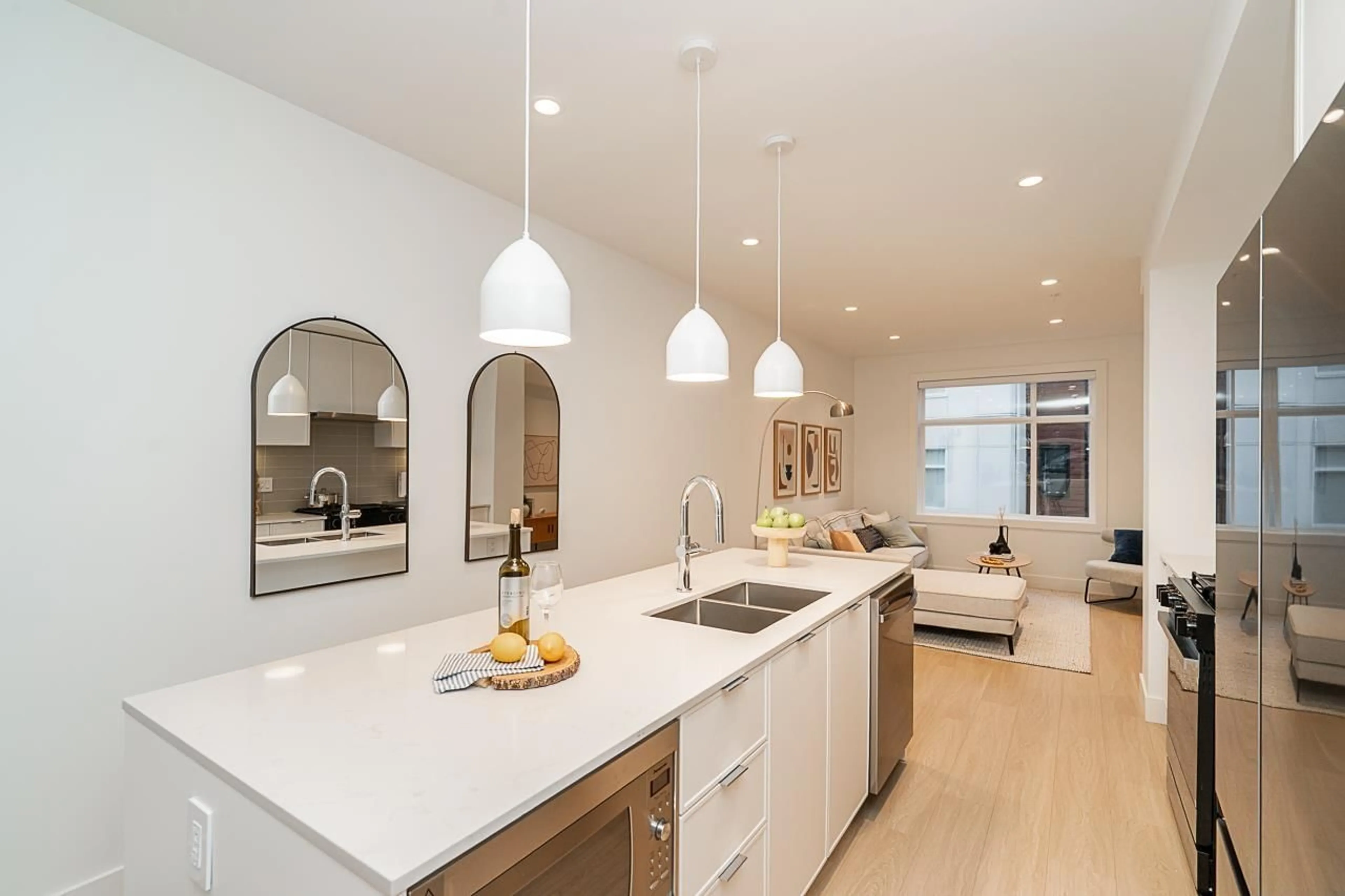 Contemporary kitchen, ceramic/tile floor for 108 - 5330 198 STREET, Langley British Columbia V3A1G1