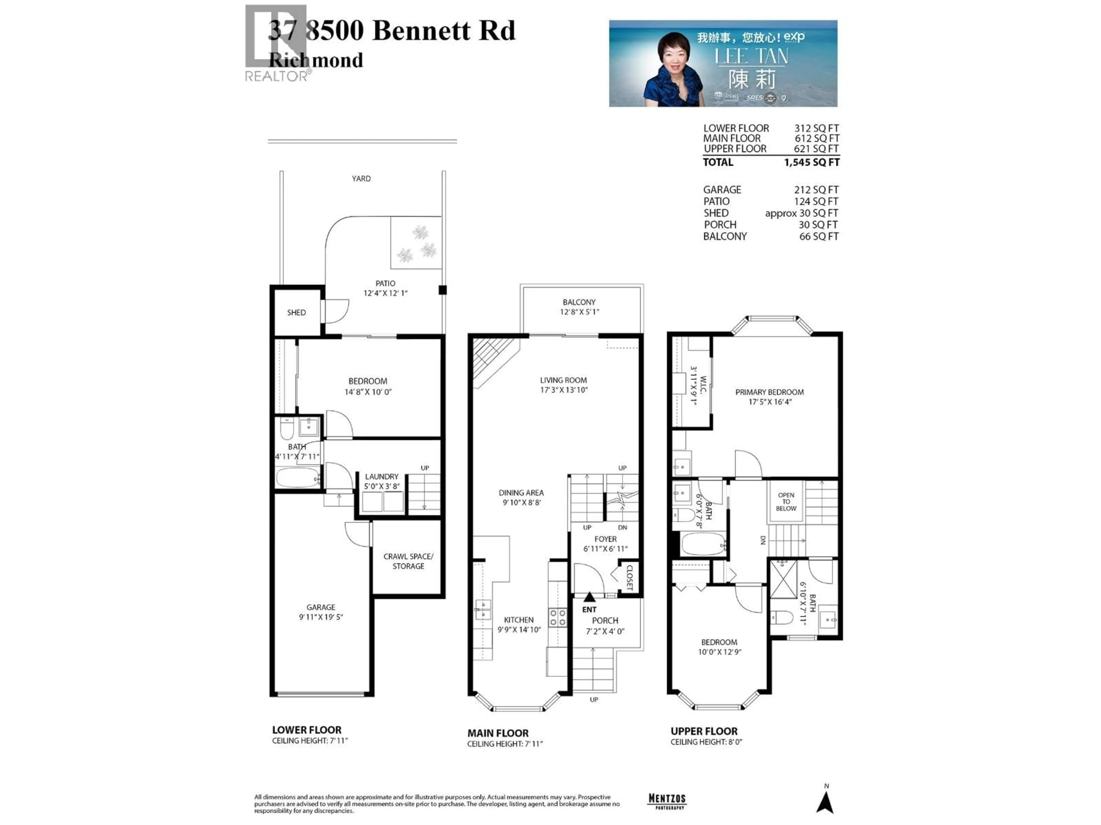 Floor plan for 37 - 8500 BENNETT ROAD, Richmond British Columbia V6Y1N7