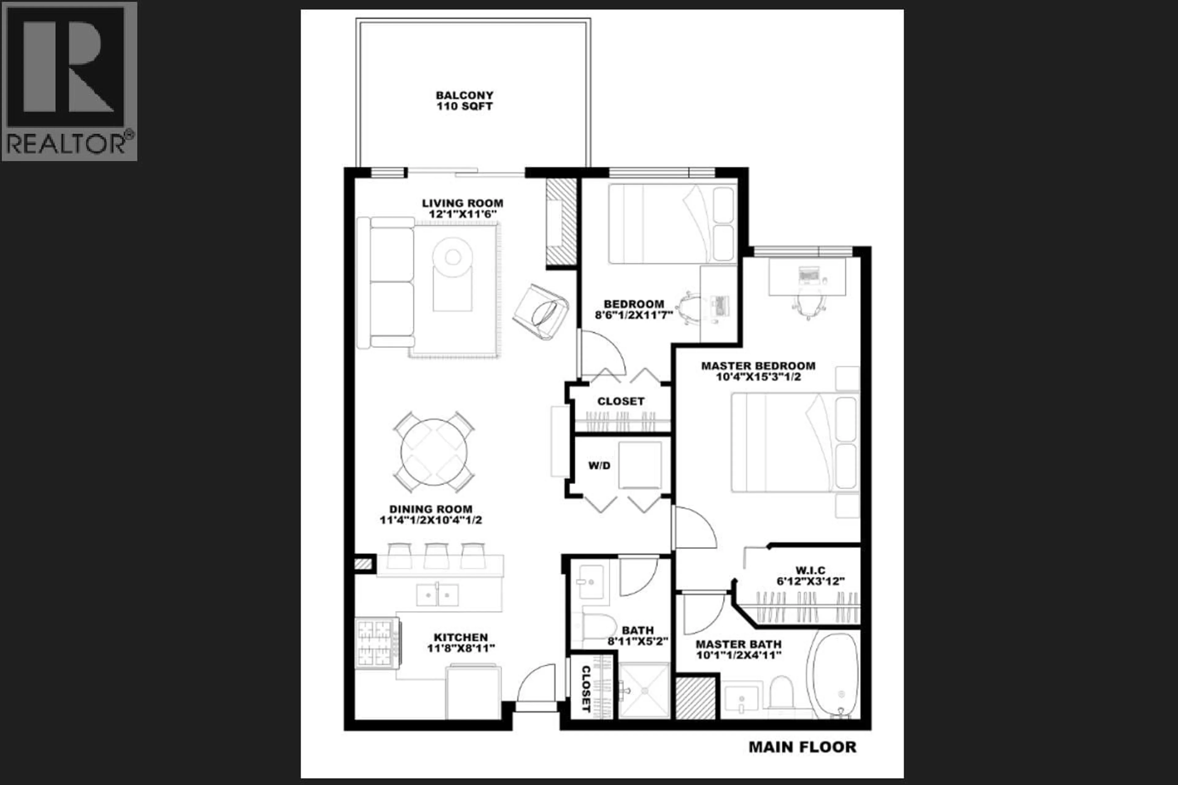 Floor plan for 419 - 2280 WESBROOK MALL, Vancouver British Columbia V6T2K3