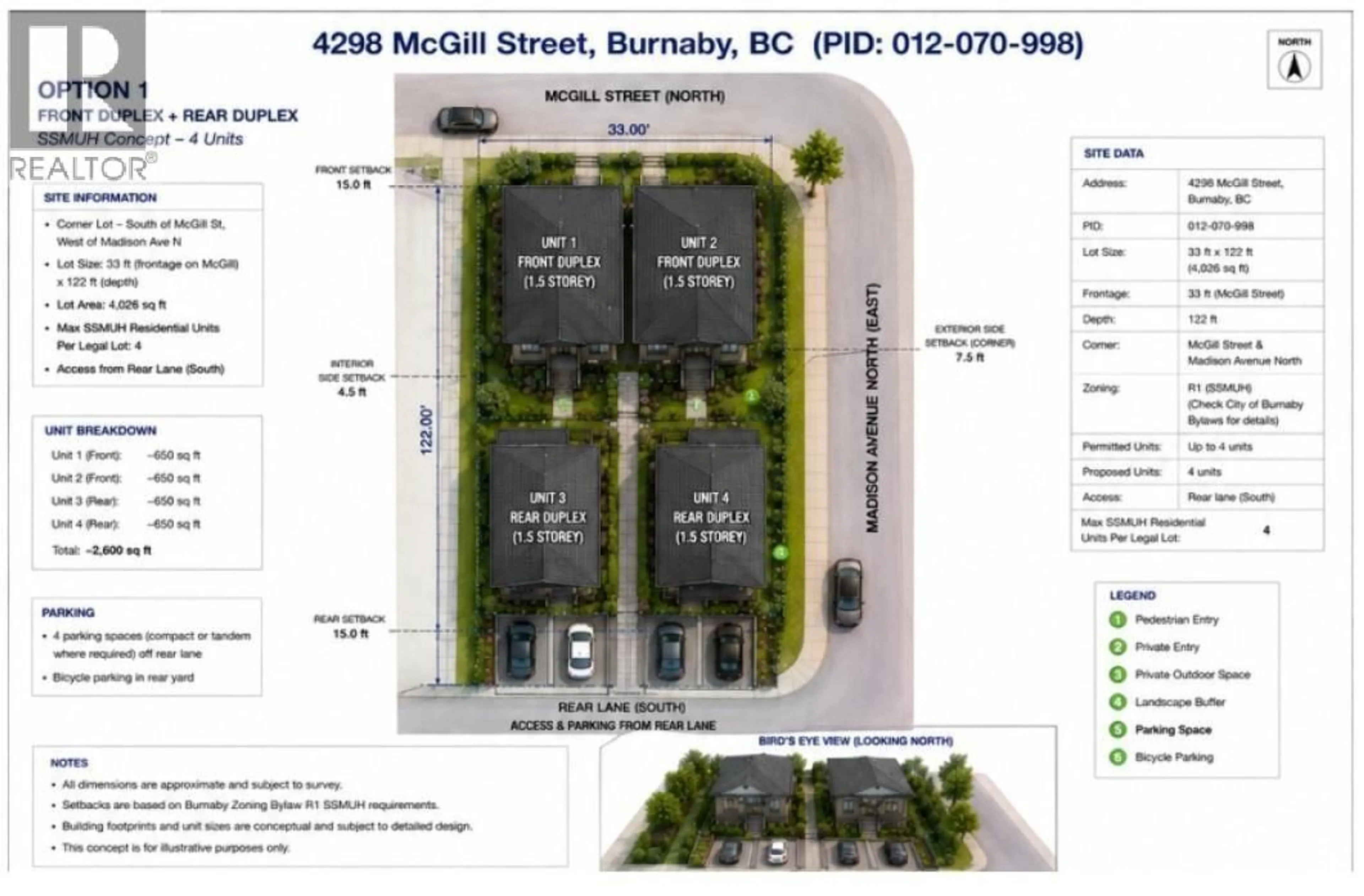 Floor plan for 4298 MCGILL STREET, Burnaby British Columbia V5C1M9