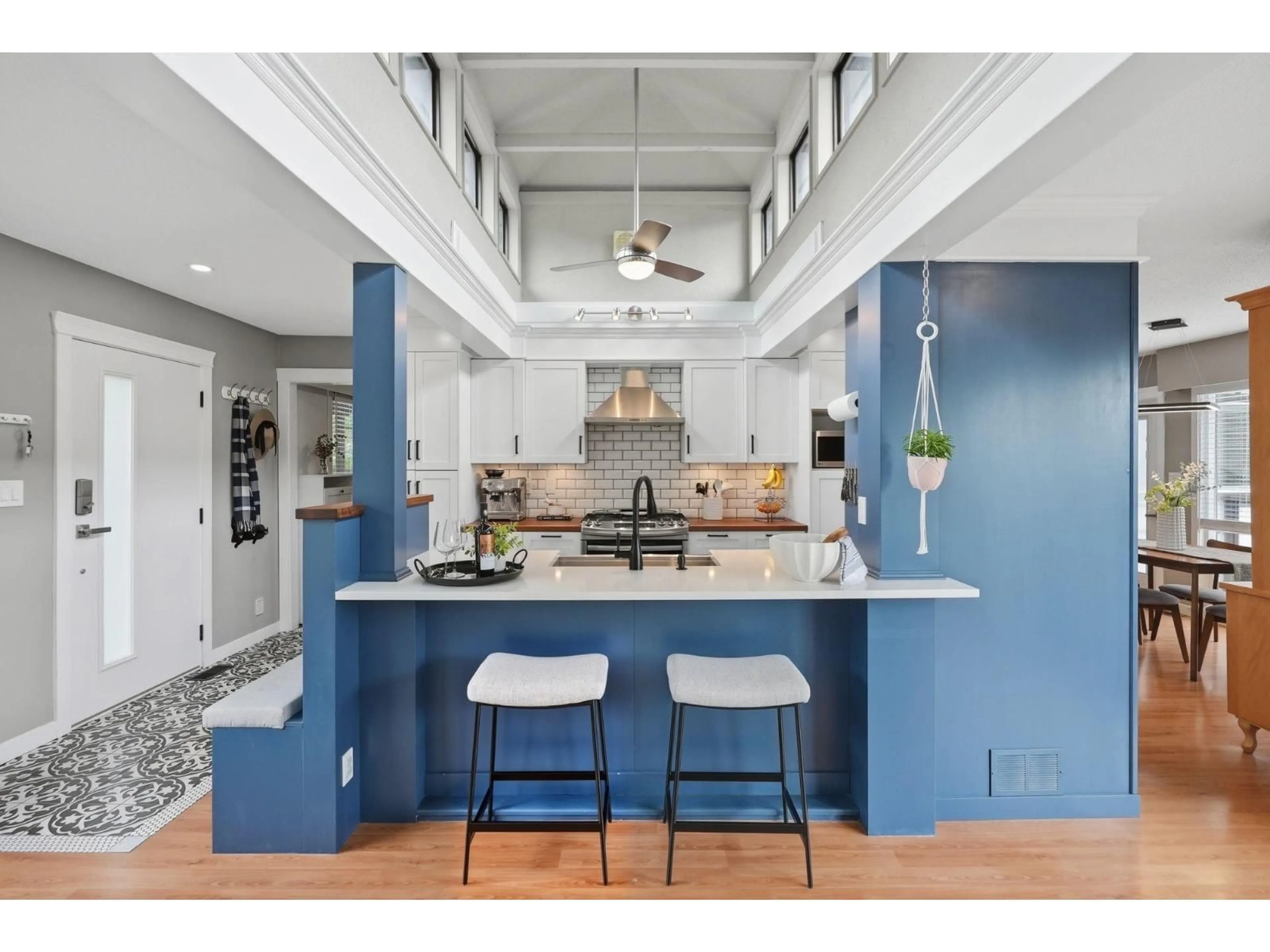 Open concept kitchen, ceramic/tile floor for 7268 YORK CRESCENT, Delta British Columbia V4C4L5
