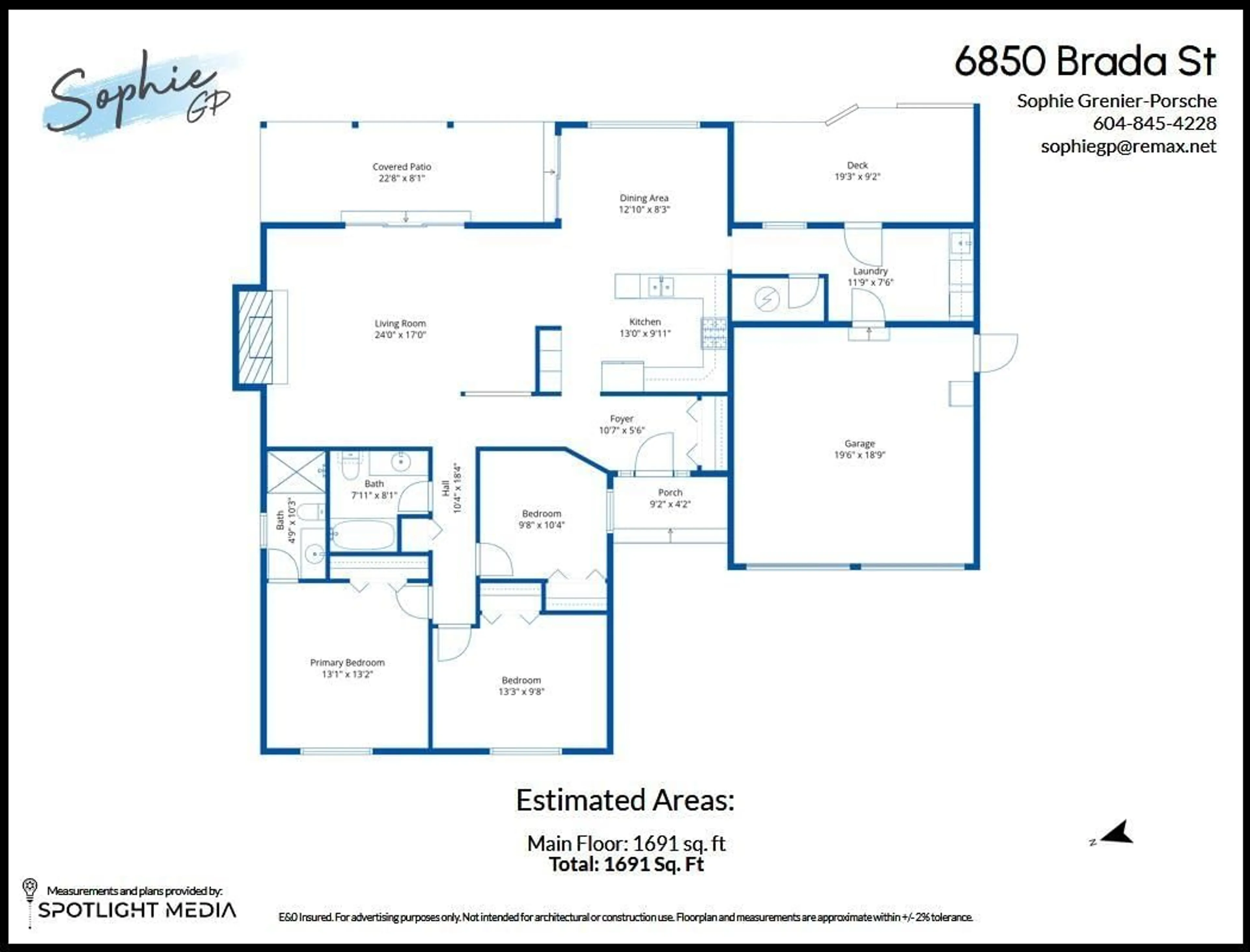 Floor plan for 6850 BRADA STREET, Chilliwack British Columbia V2R2R5