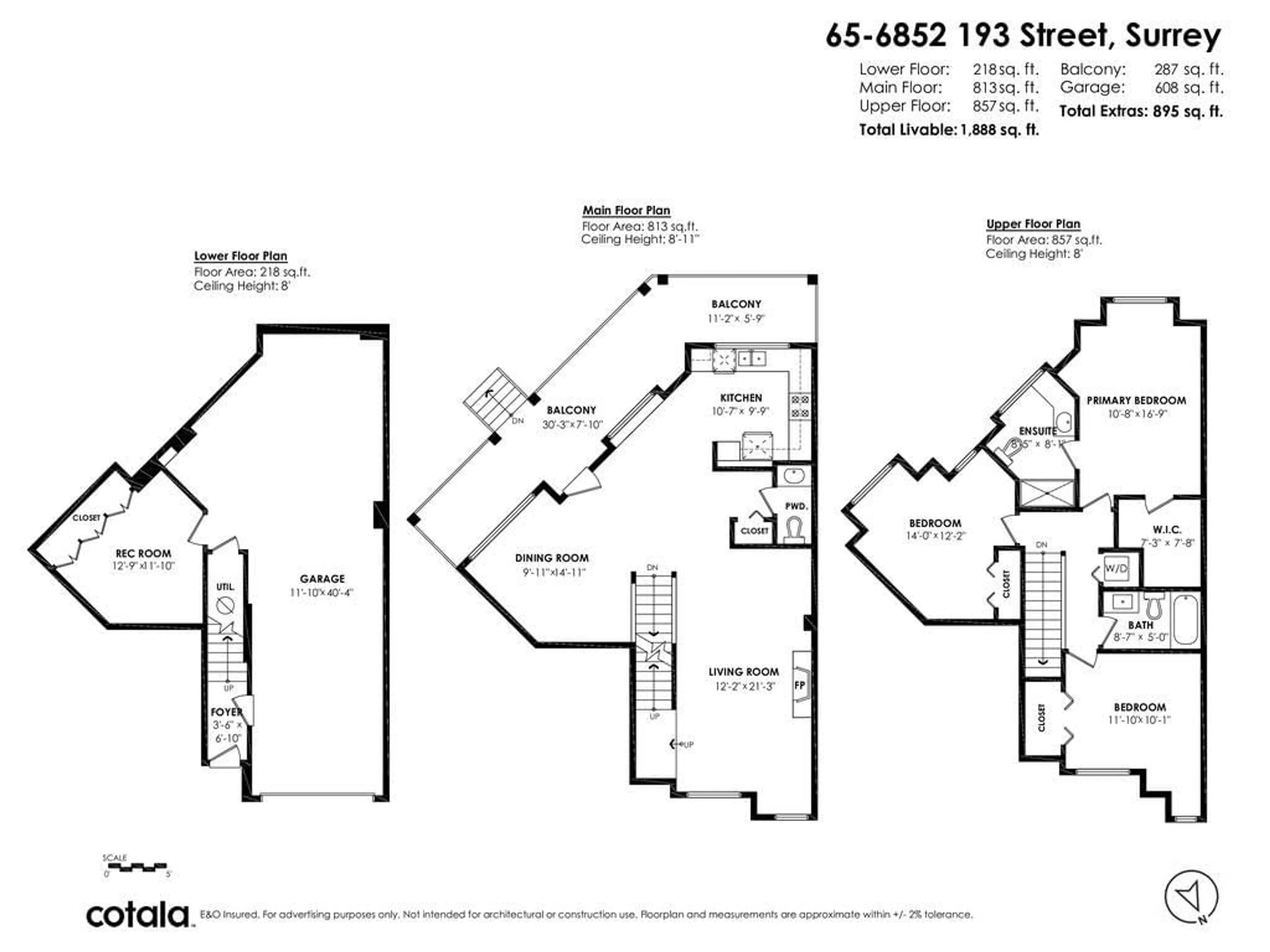 Floor plan for 65 - 6852 193 STREET, Surrey British Columbia V4N0C8