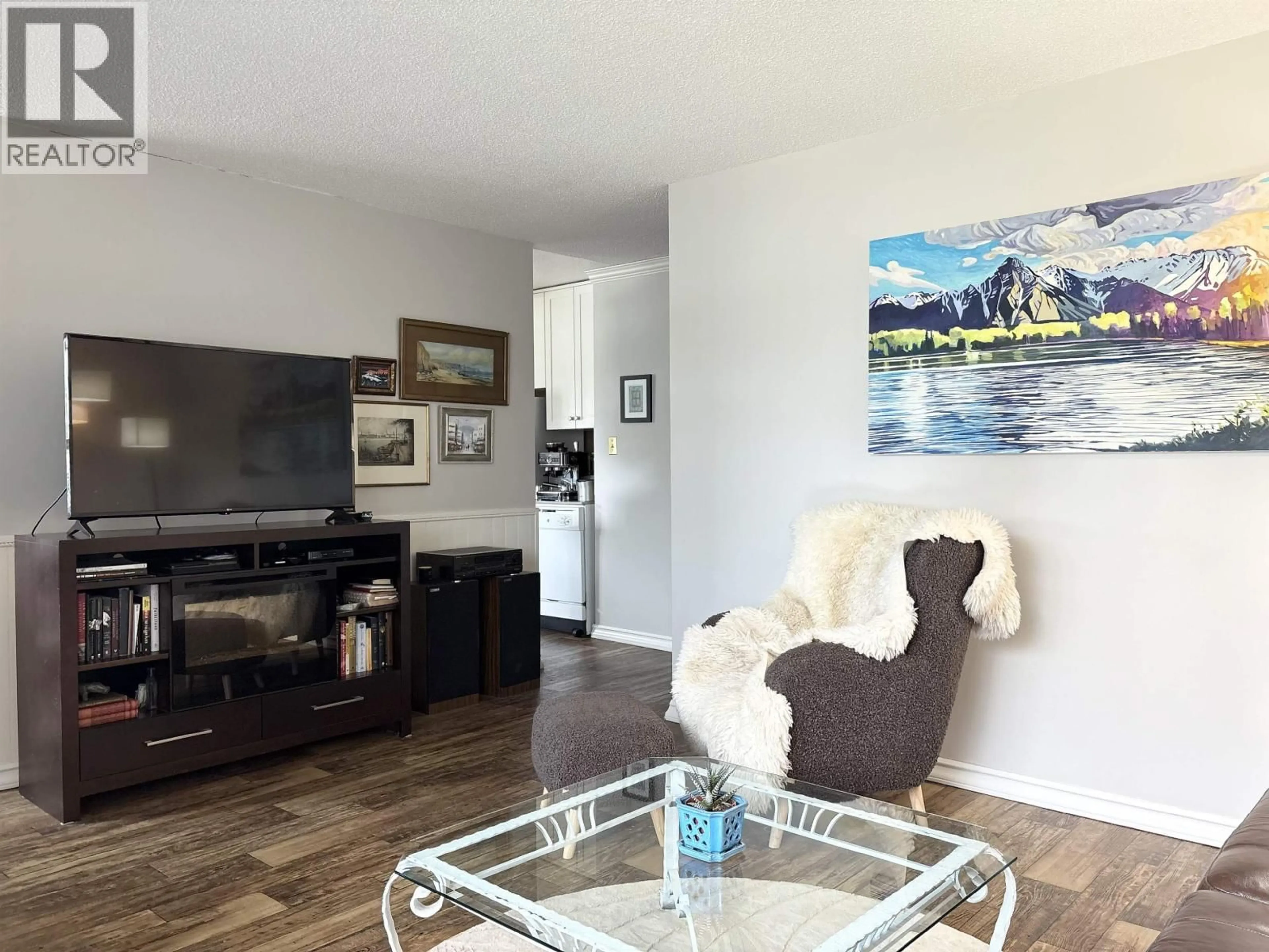 Living room with furniture, wood/laminate floor for 2375 SHEARER CRESCENT, Prince George British Columbia V2N3B7