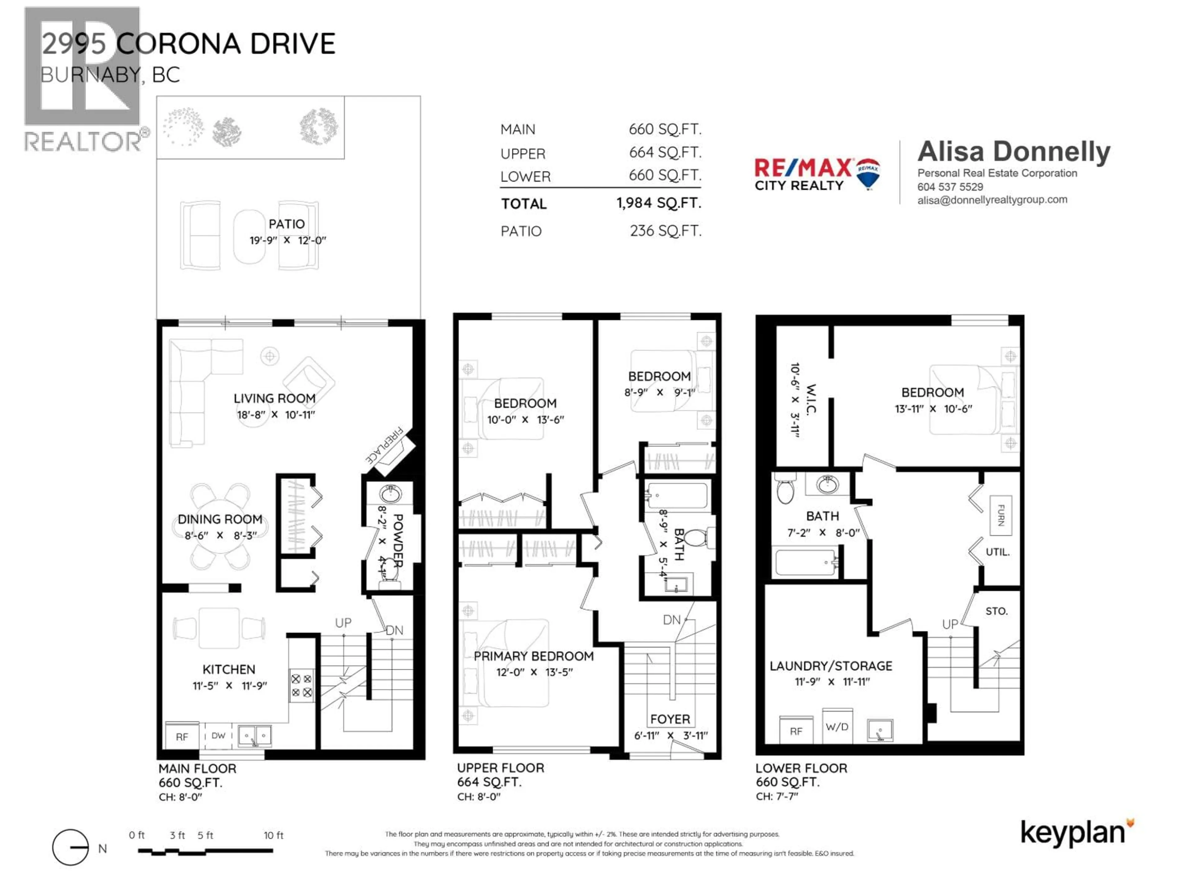 Floor plan for 2995 CORONA DRIVE, Burnaby British Columbia V3J1B9