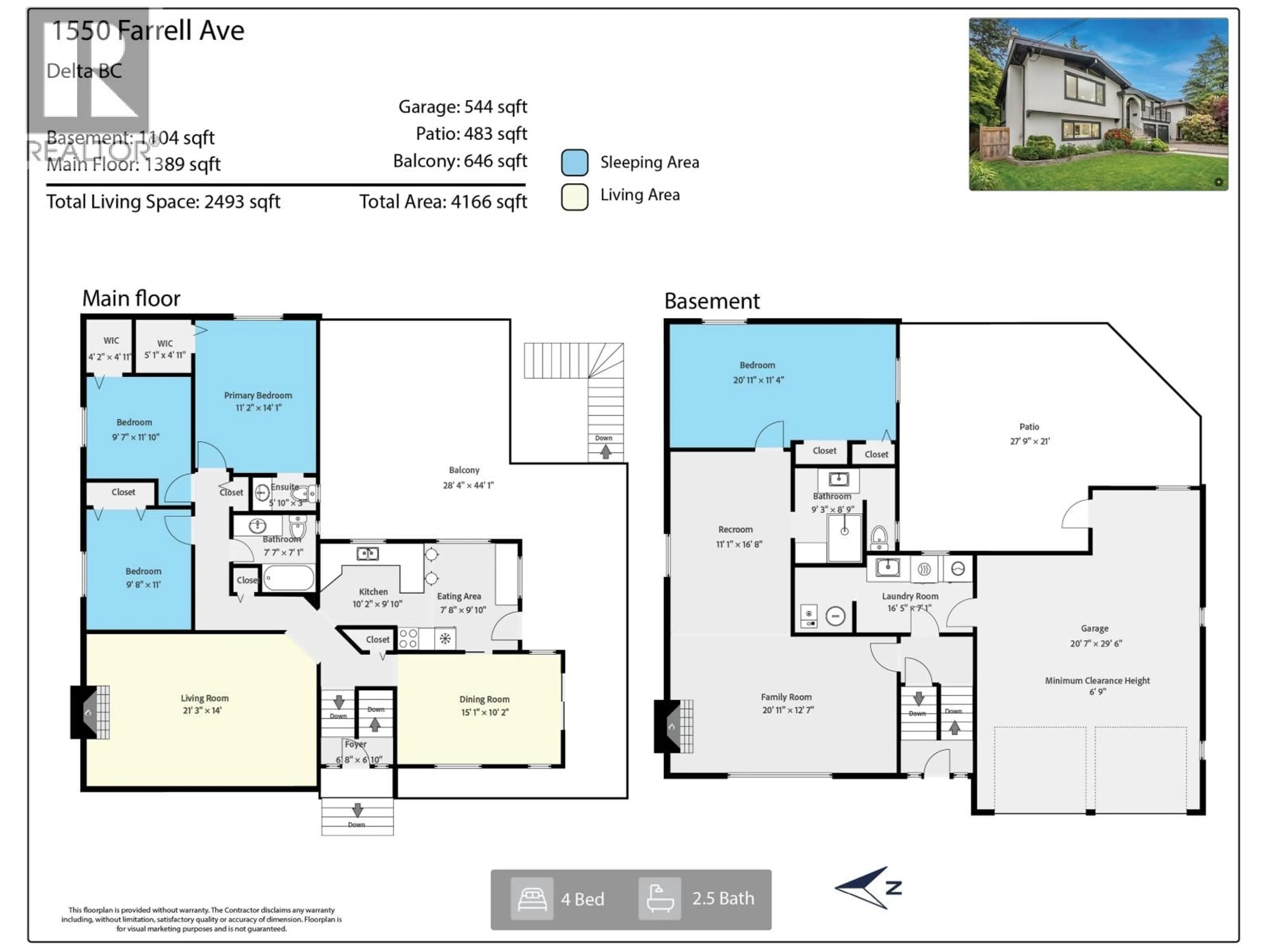 Floor plan for 1550 FARRELL AVENUE, Delta British Columbia V4L1V7