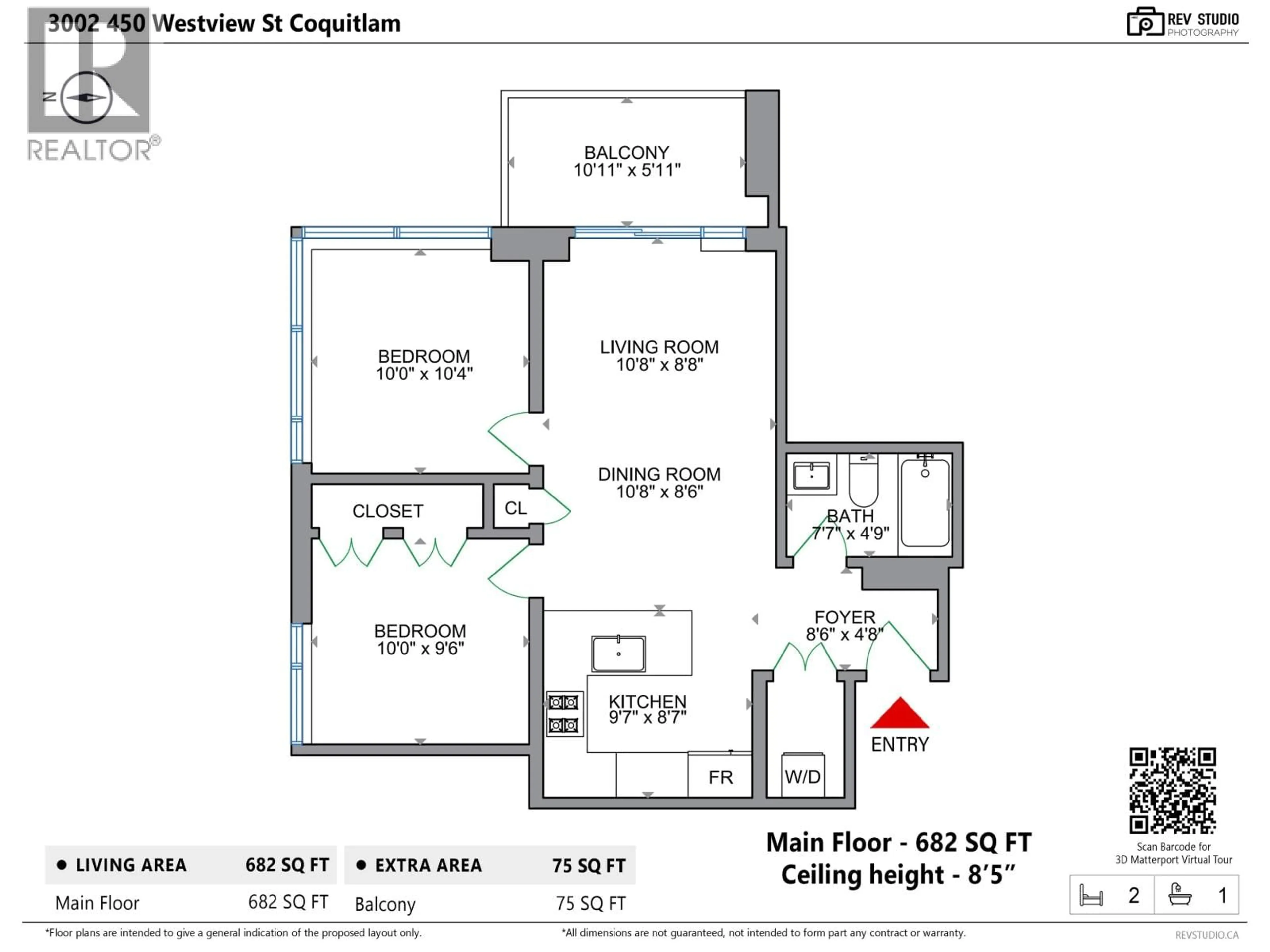 Floor plan for 3002 - 450 WESTVIEW STREET, Coquitlam British Columbia V3K6C3
