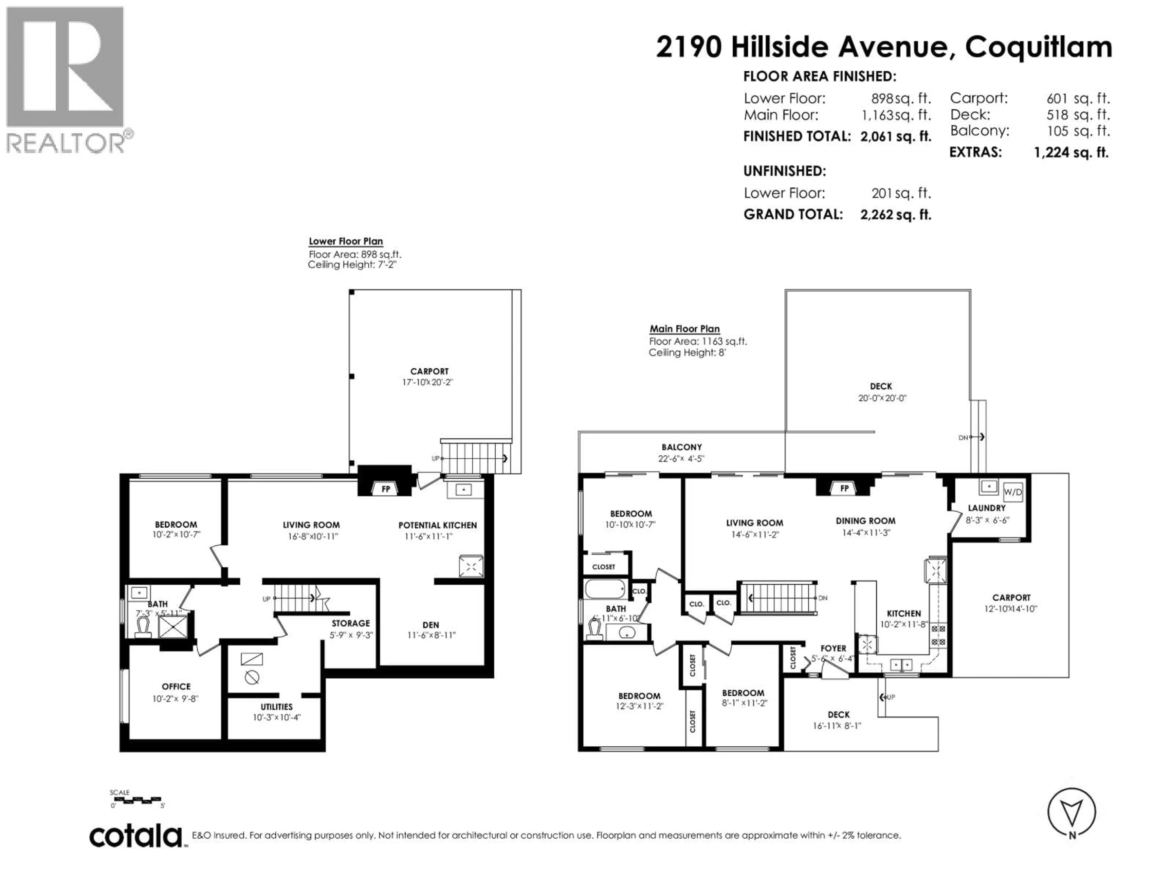 Floor plan for 2190 HILLSIDE AVENUE, Coquitlam British Columbia V3K1L2