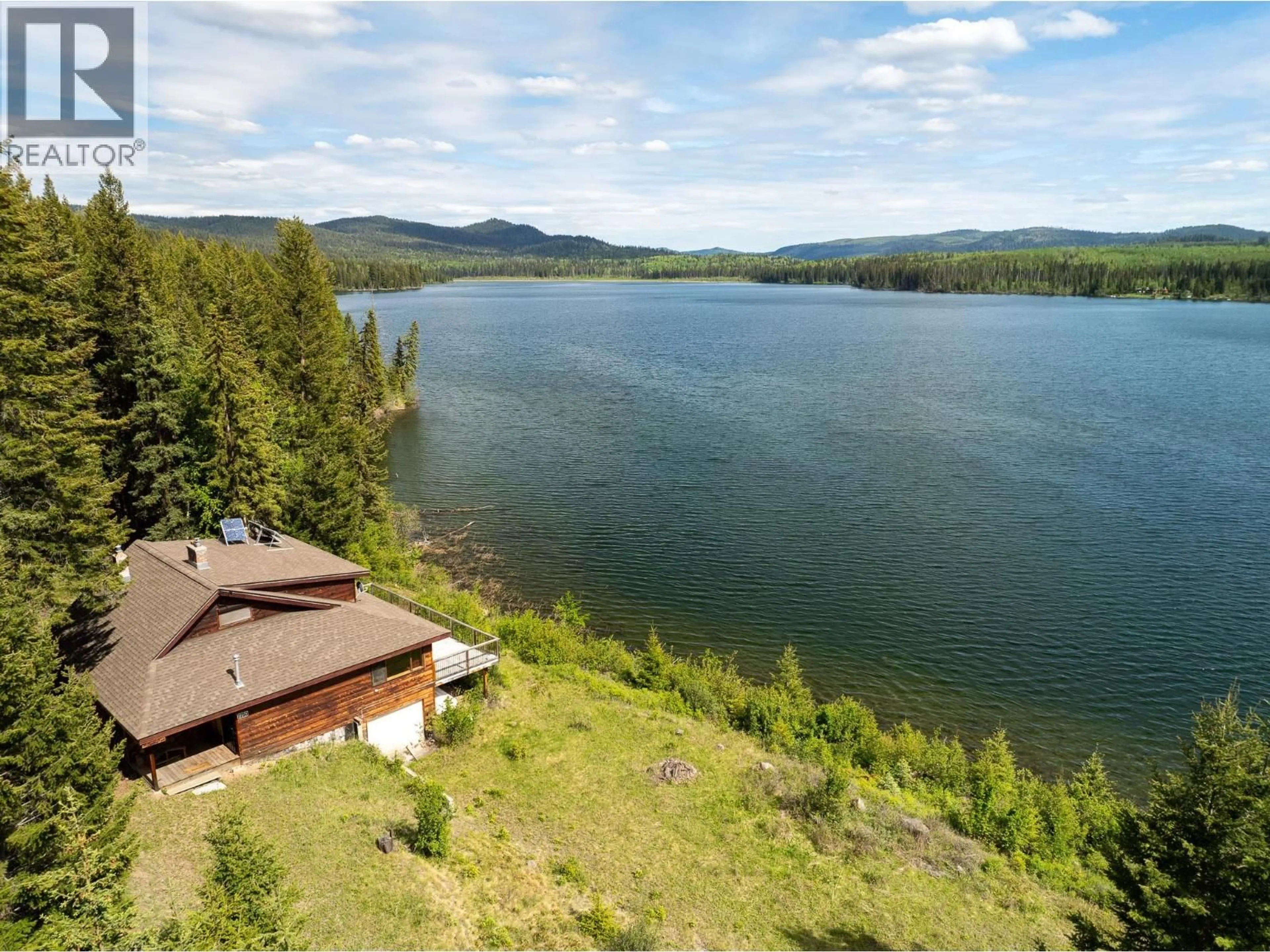 A pic from outside/outdoor area/front of a property/back of a property/a pic from drone, water/lake/river/ocean view for 7750 BURGESS ROAD, Deka Lake / Sulphurous / Hathaway Lakes British Columbia V0K1X3