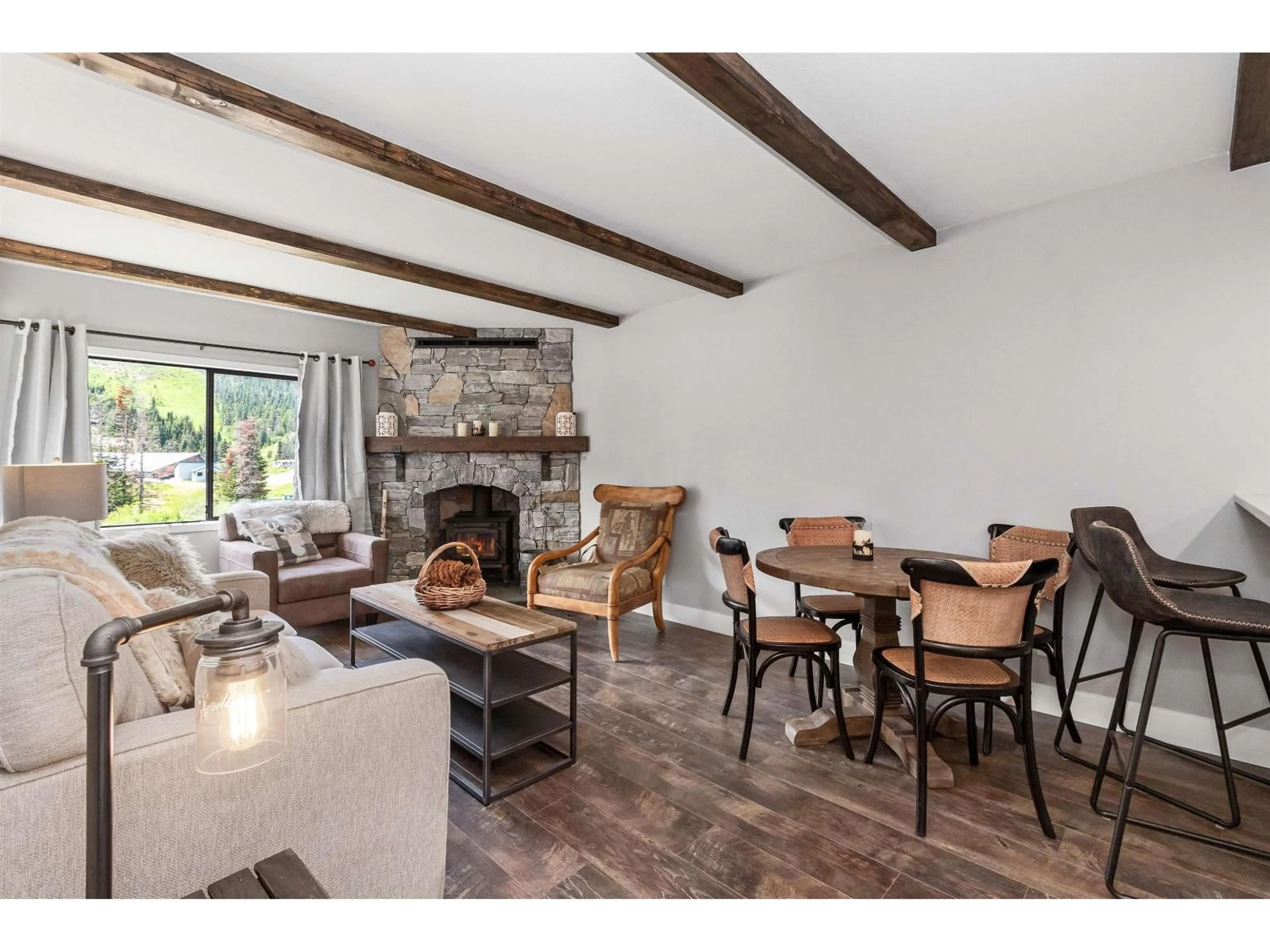 Living room with furniture, wood/laminate floor for 309B - 21000 ENZIAN WAY, Agassiz British Columbia V0M1A1