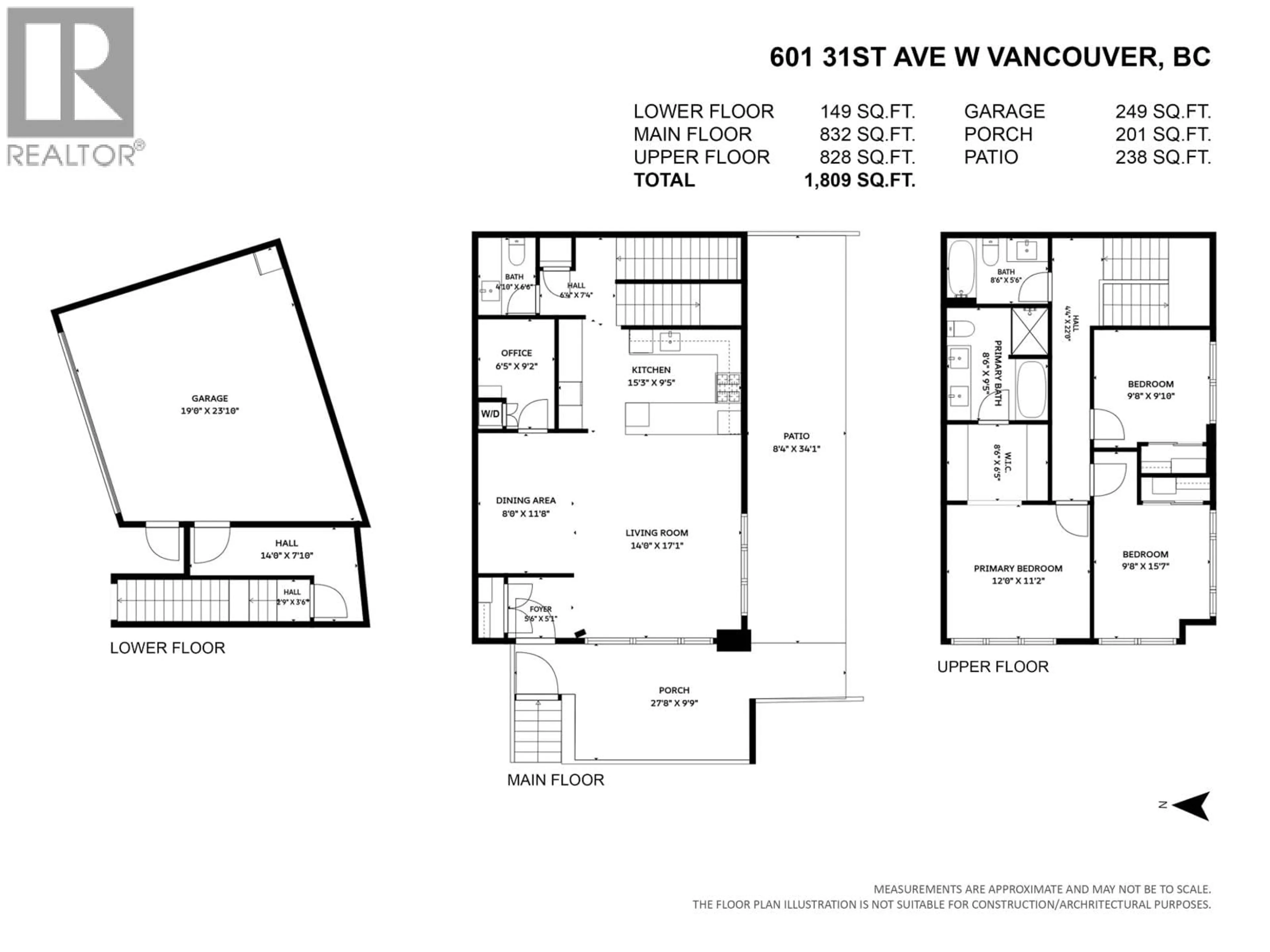 Floor plan for 601 31ST AVENUE, Vancouver British Columbia V5Z0J7