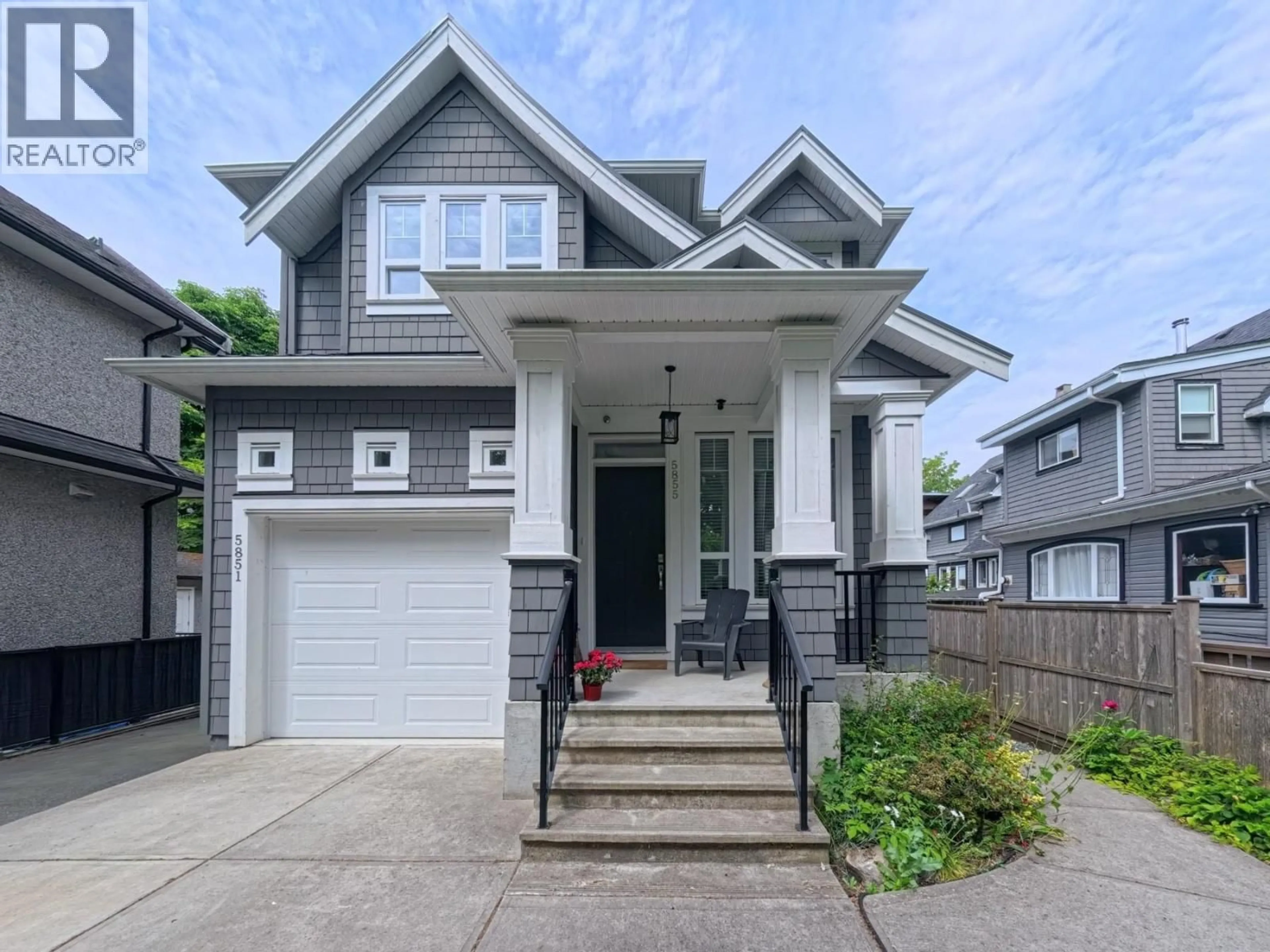 Home with vinyl exterior material, street for 5855 ST. GEORGE STREET, Vancouver British Columbia V5W2Y4