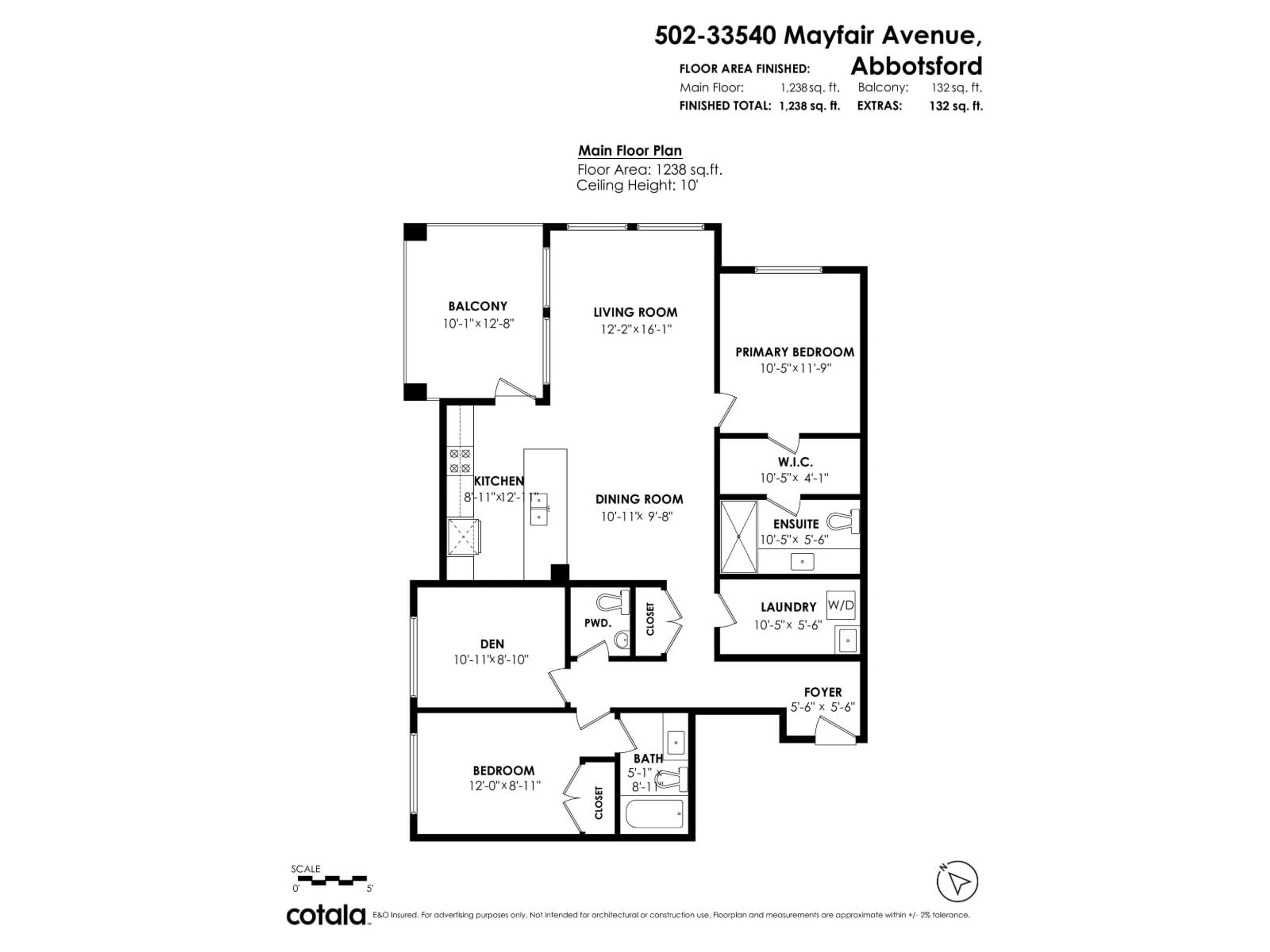Floor plan for 502 - 33540 MAYFAIR AVENUE, Abbotsford British Columbia V2S0J3