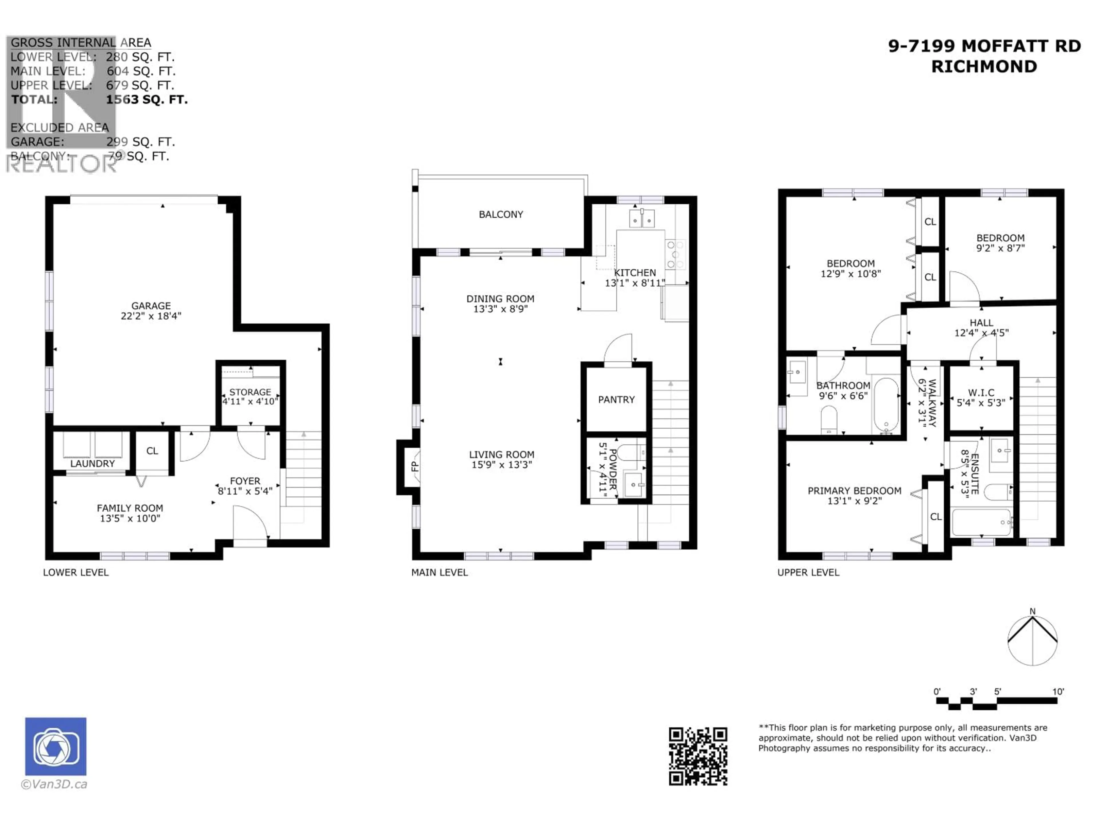 Floor plan for 9 - 7199 MOFFATT ROAD, Richmond British Columbia V6Y1X9