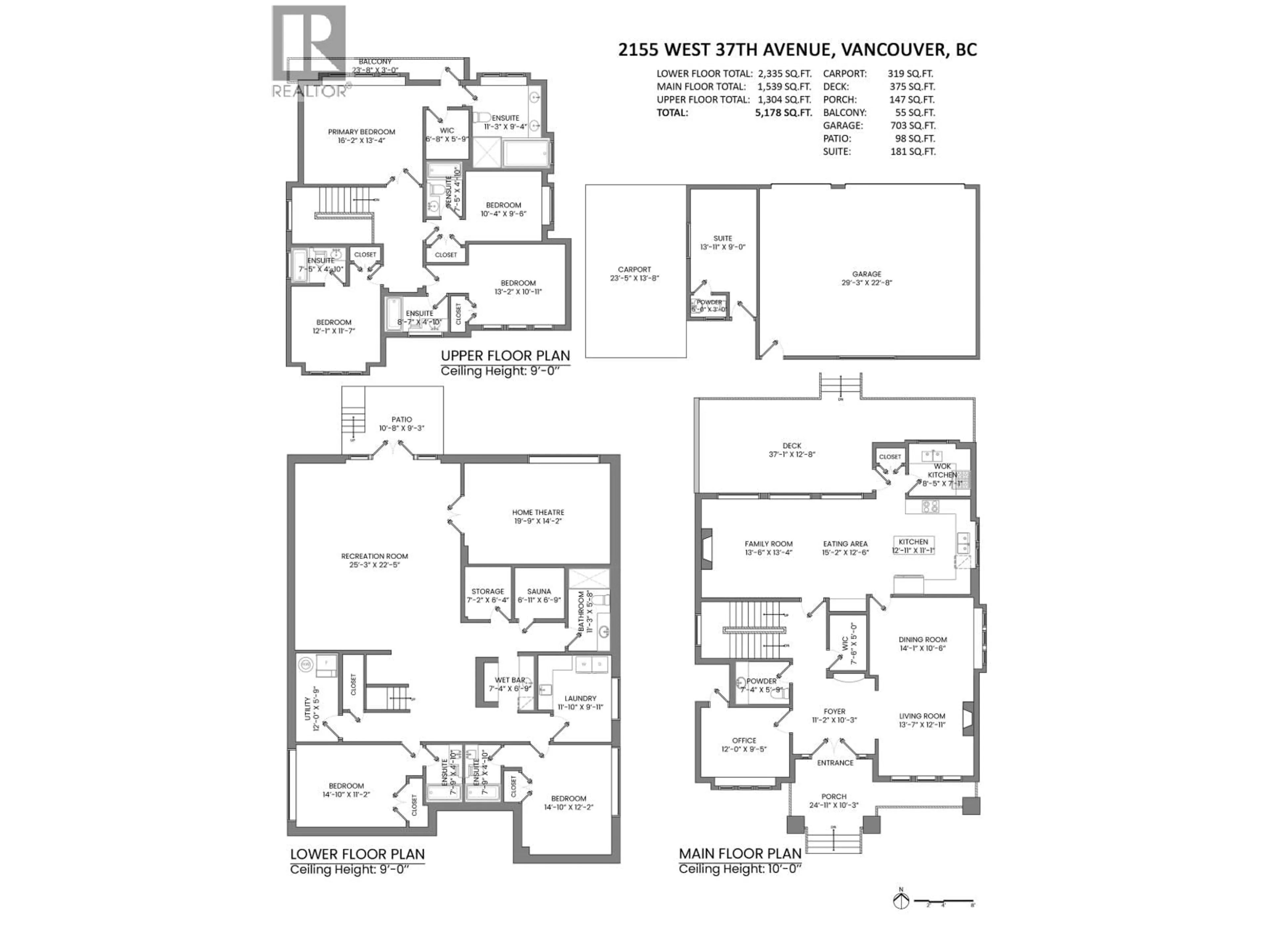 Floor plan for 2155 37TH AVENUE, Vancouver British Columbia V6M1N9