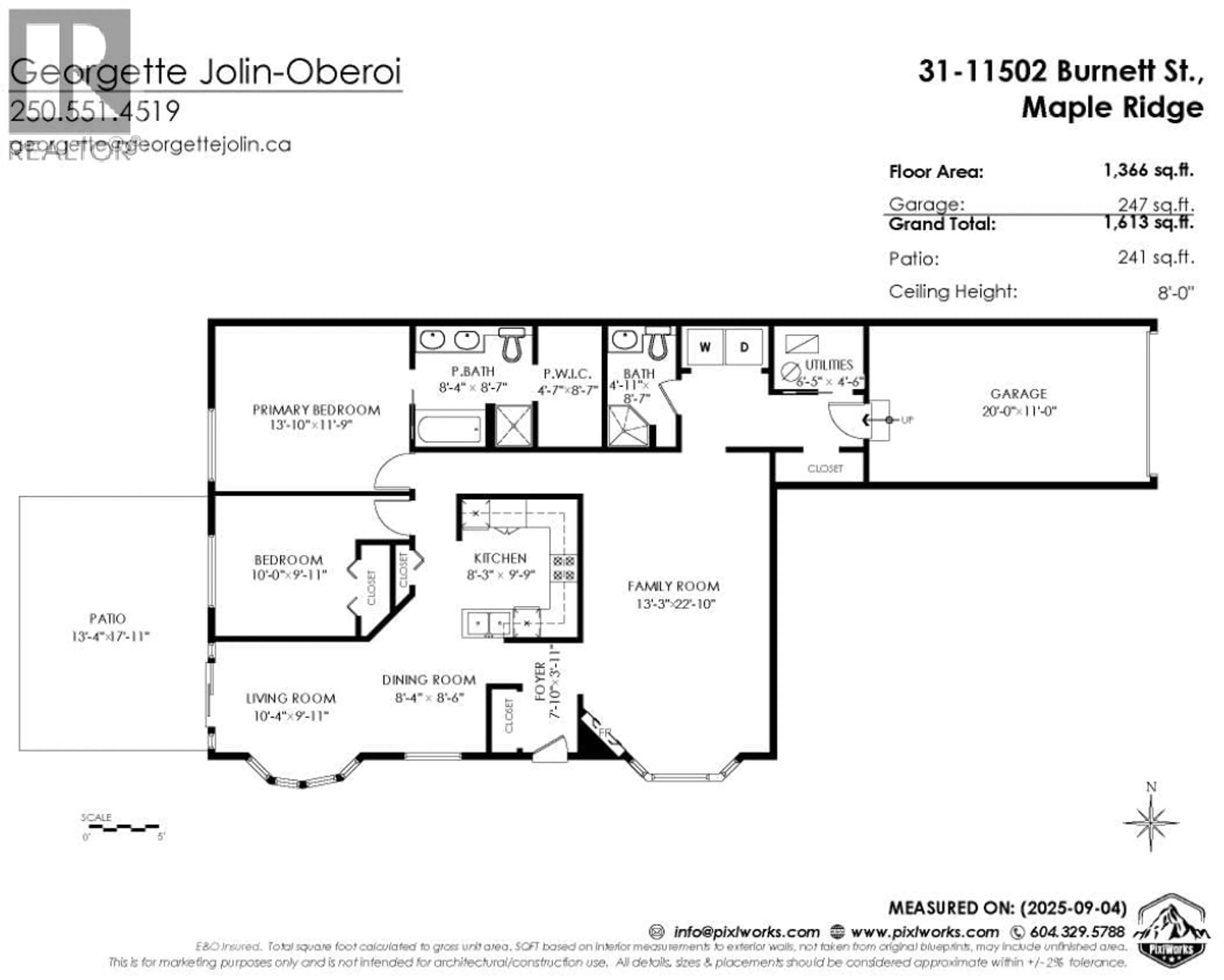 Floor plan for 31 - 11502 BURNETT STREET, Maple Ridge British Columbia V2X0Y2