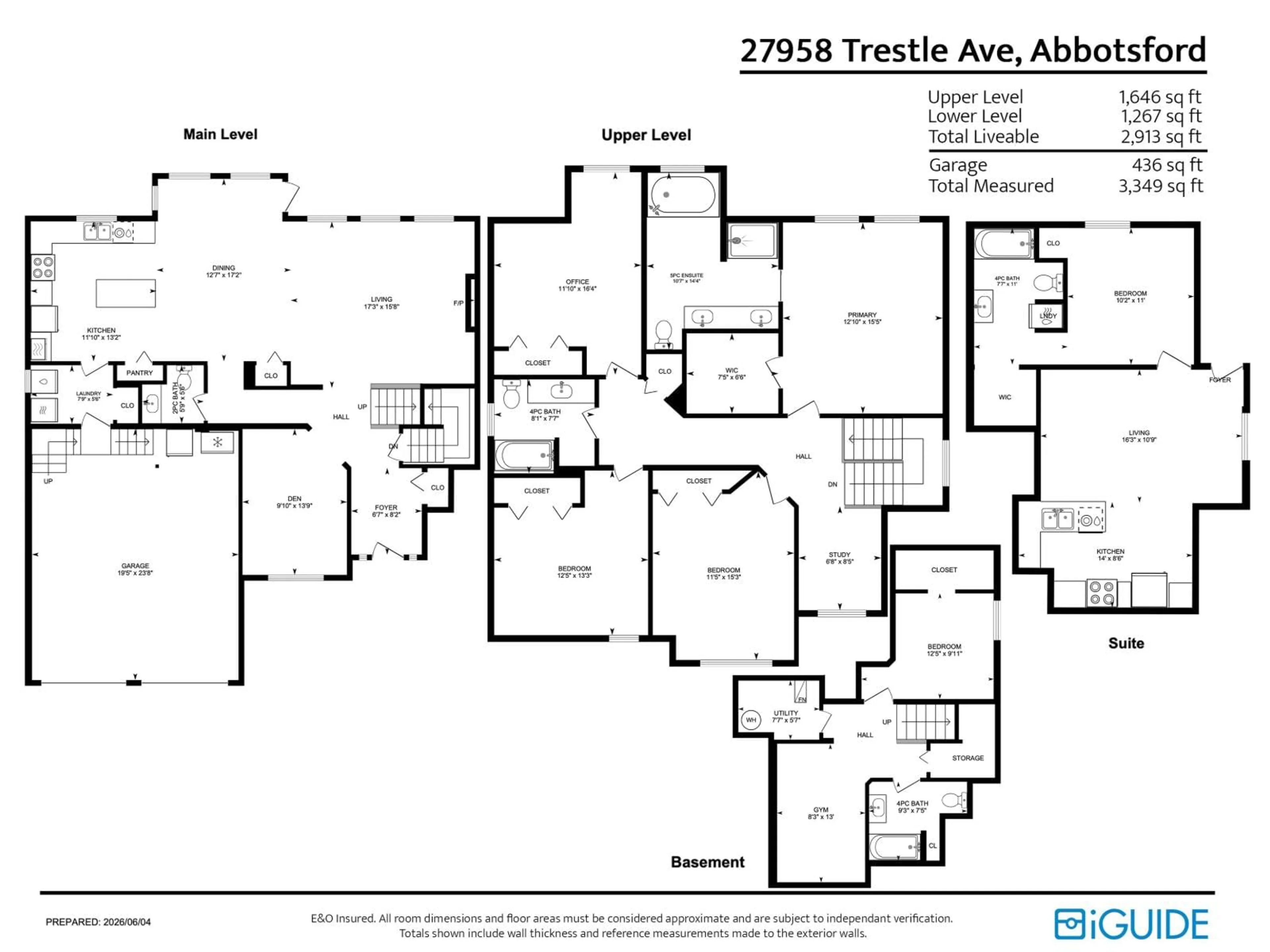Floor plan for 27958 TRESTLE AVENUE, Abbotsford British Columbia V4X2S7