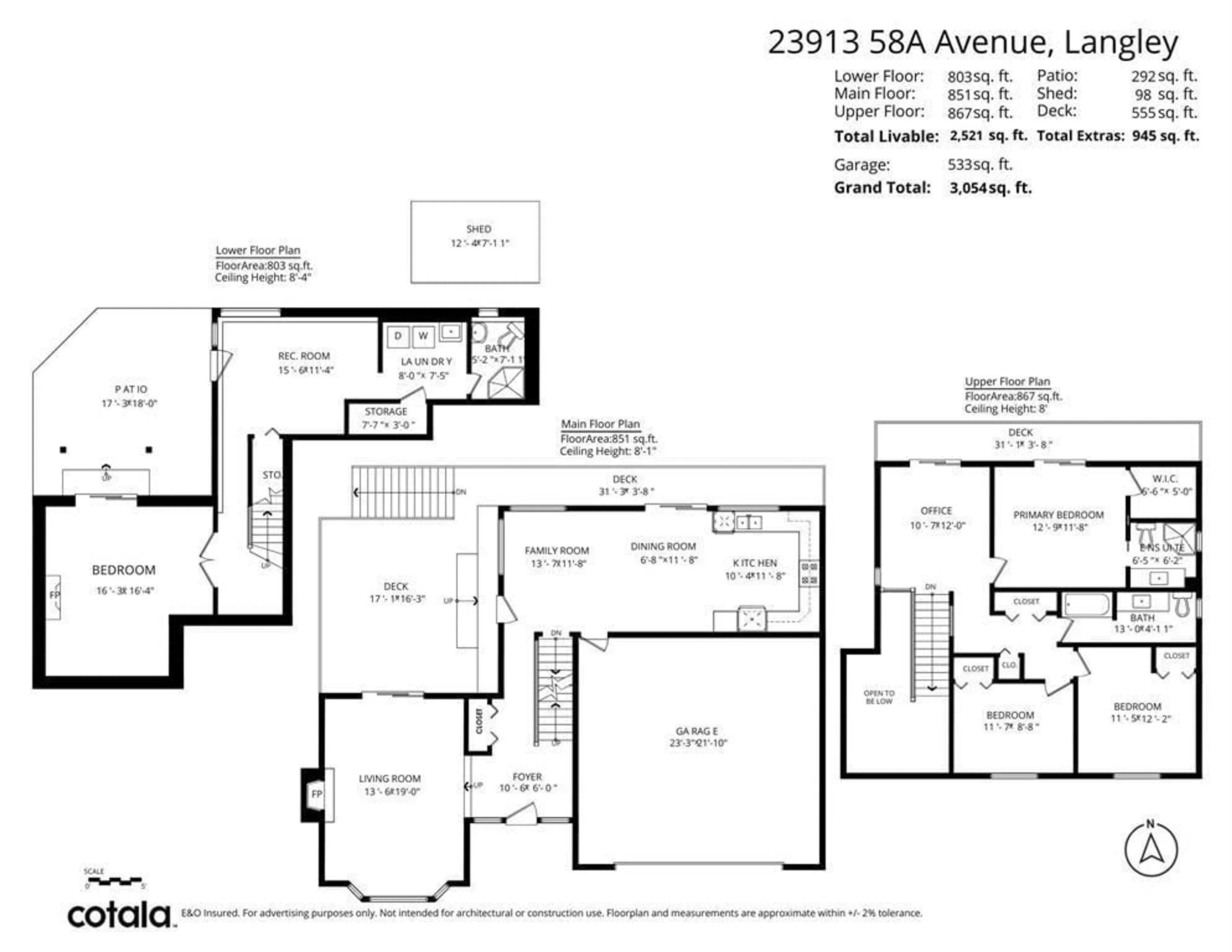 Floor plan for 23913 58A AVENUE, Langley British Columbia V2Z1A5