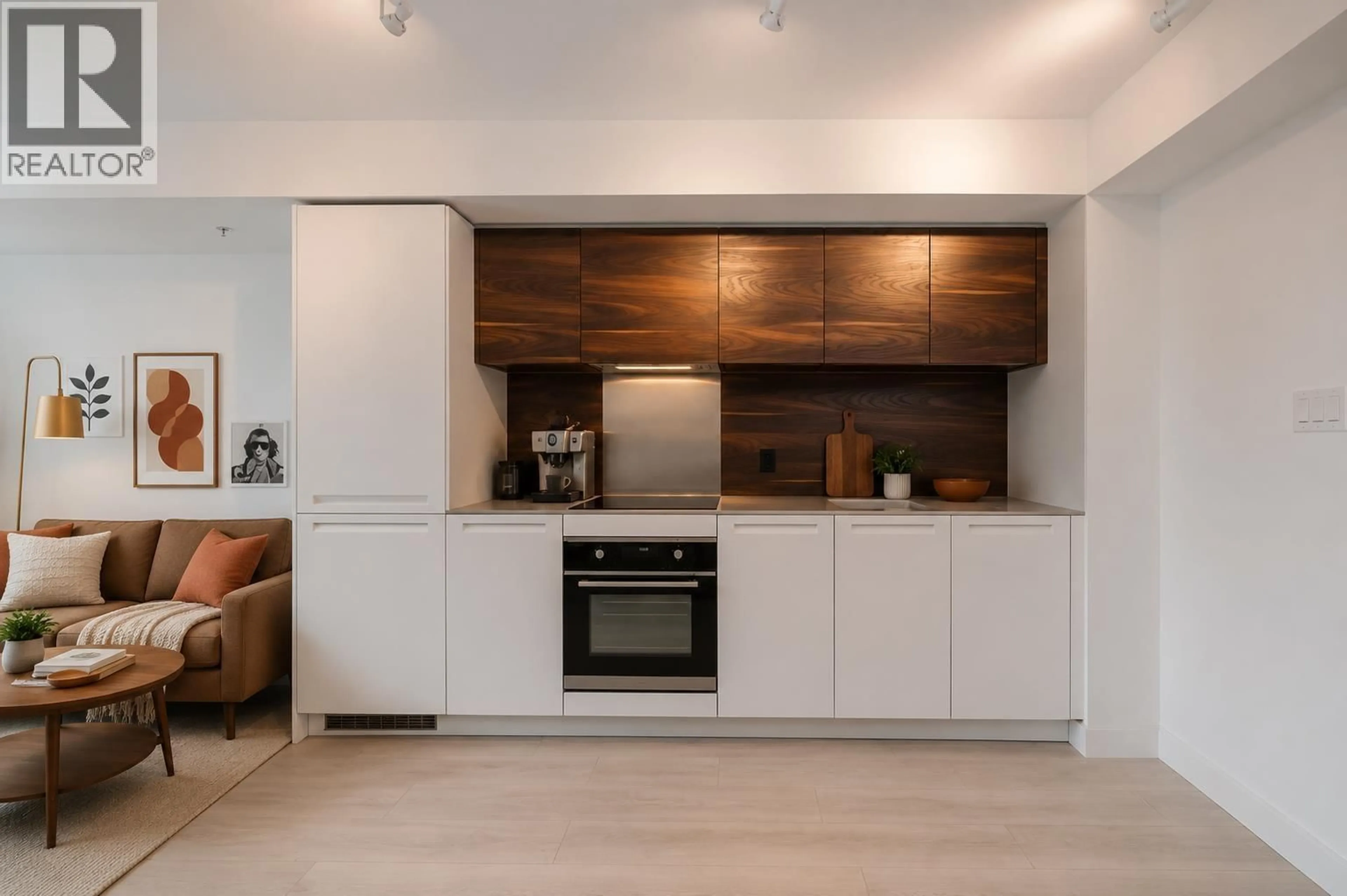 Contemporary kitchen, wood/laminate floor for 1003 - 1133 HORNBY STREET, Vancouver British Columbia V6Z1W1