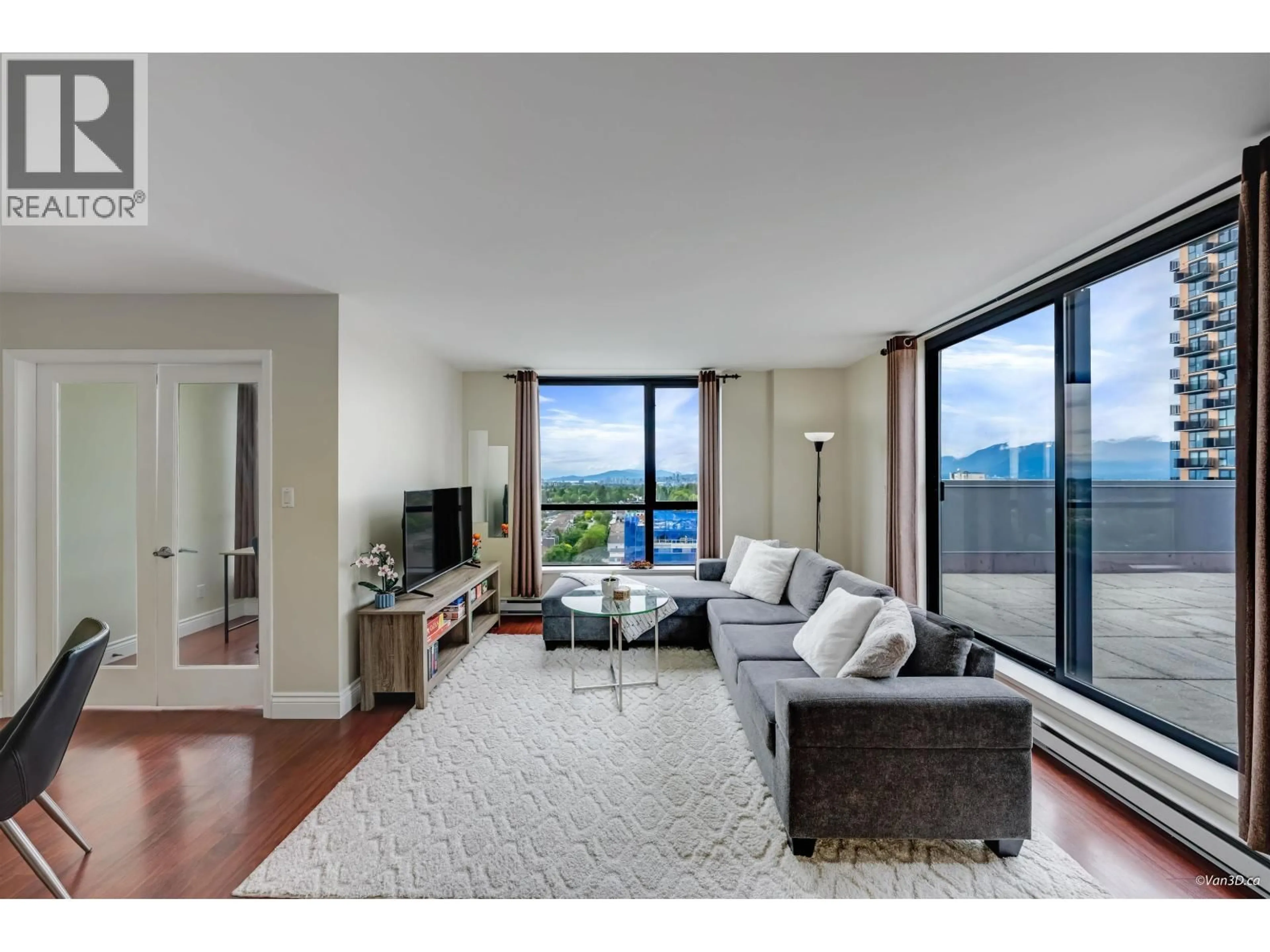 Living room with furniture, unknown for 1702 - 3438 VANNESS AVENUE, Vancouver British Columbia V5R6E7