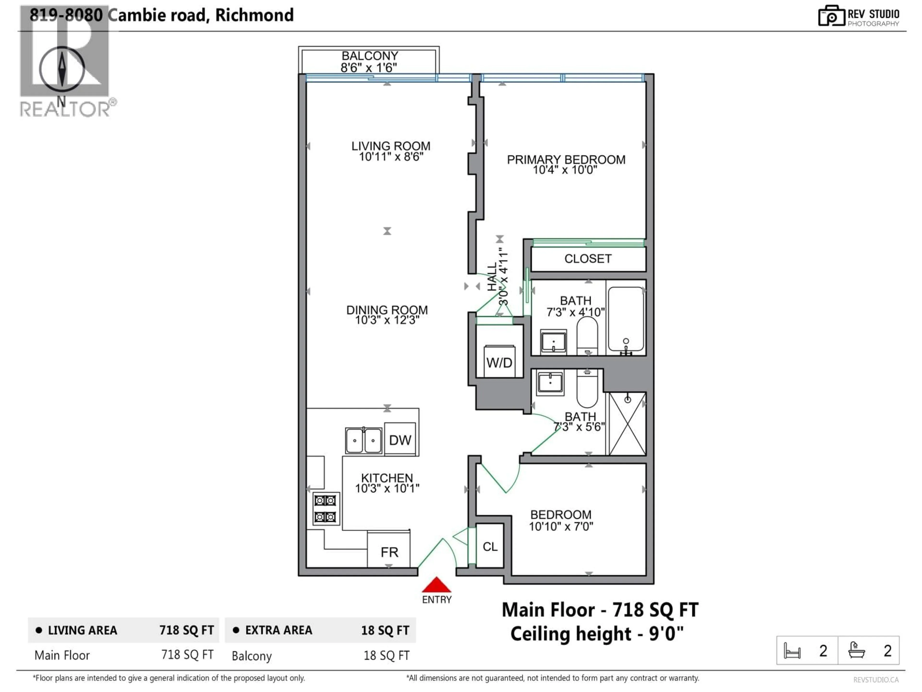 Floor plan for 819 - 8080 CAMBIE ROAD, Richmond British Columbia V6X0C1