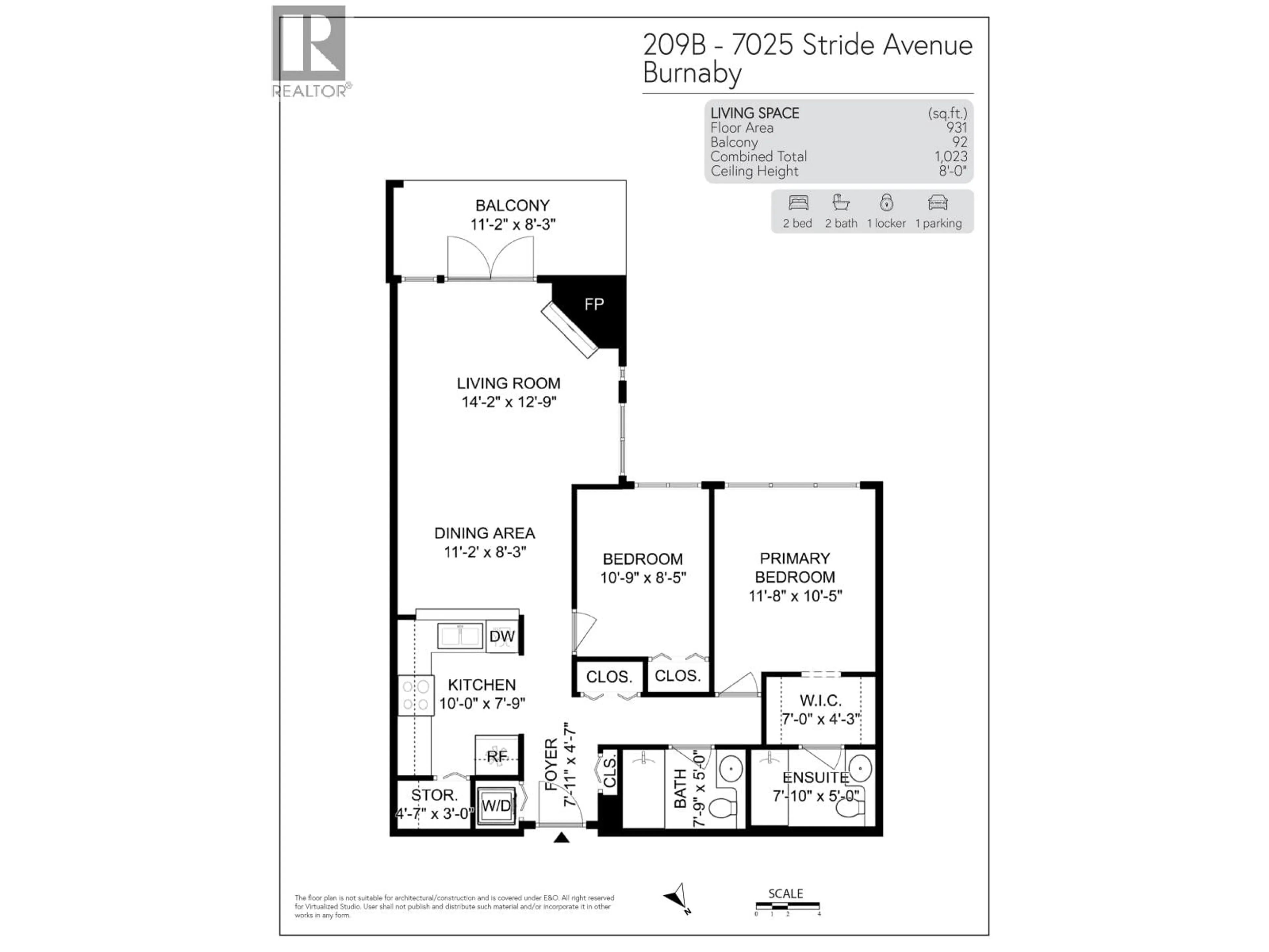 Floor plan for 209B - 7025 STRIDE AVENUE, Burnaby British Columbia V3N4Y1