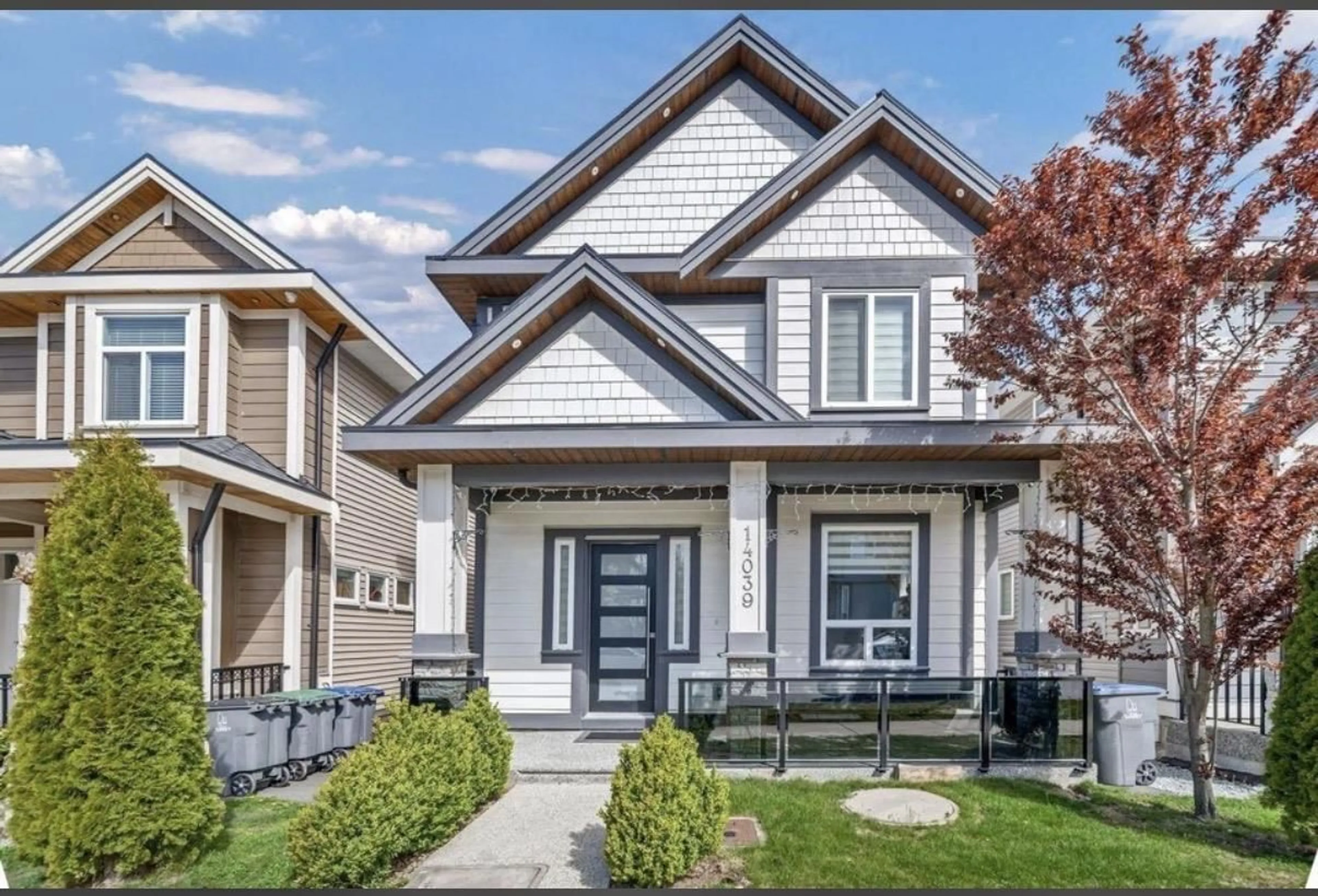 Home with vinyl exterior material, street for 14039 59A AVENUE, Surrey British Columbia V3X0J3