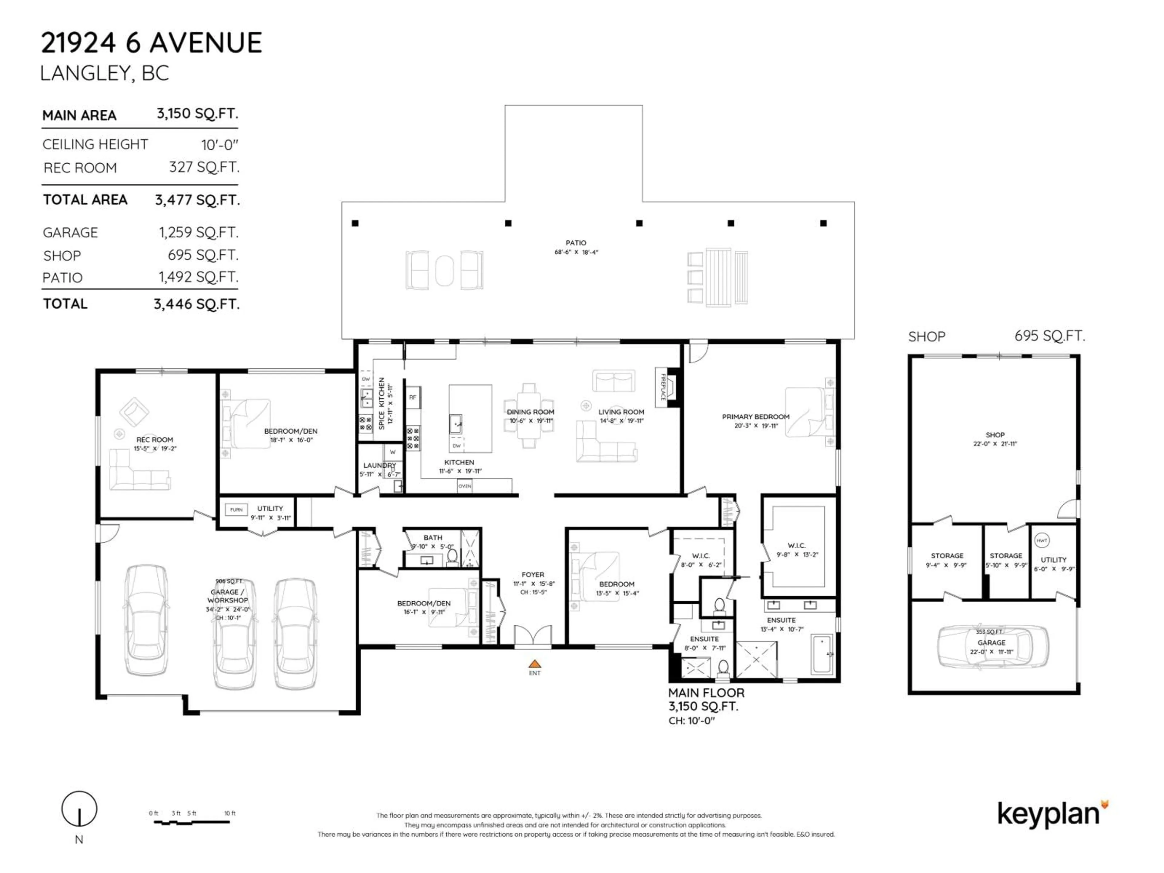 Floor plan for 21924 6 AVENUE, Langley British Columbia V2Z1R6
