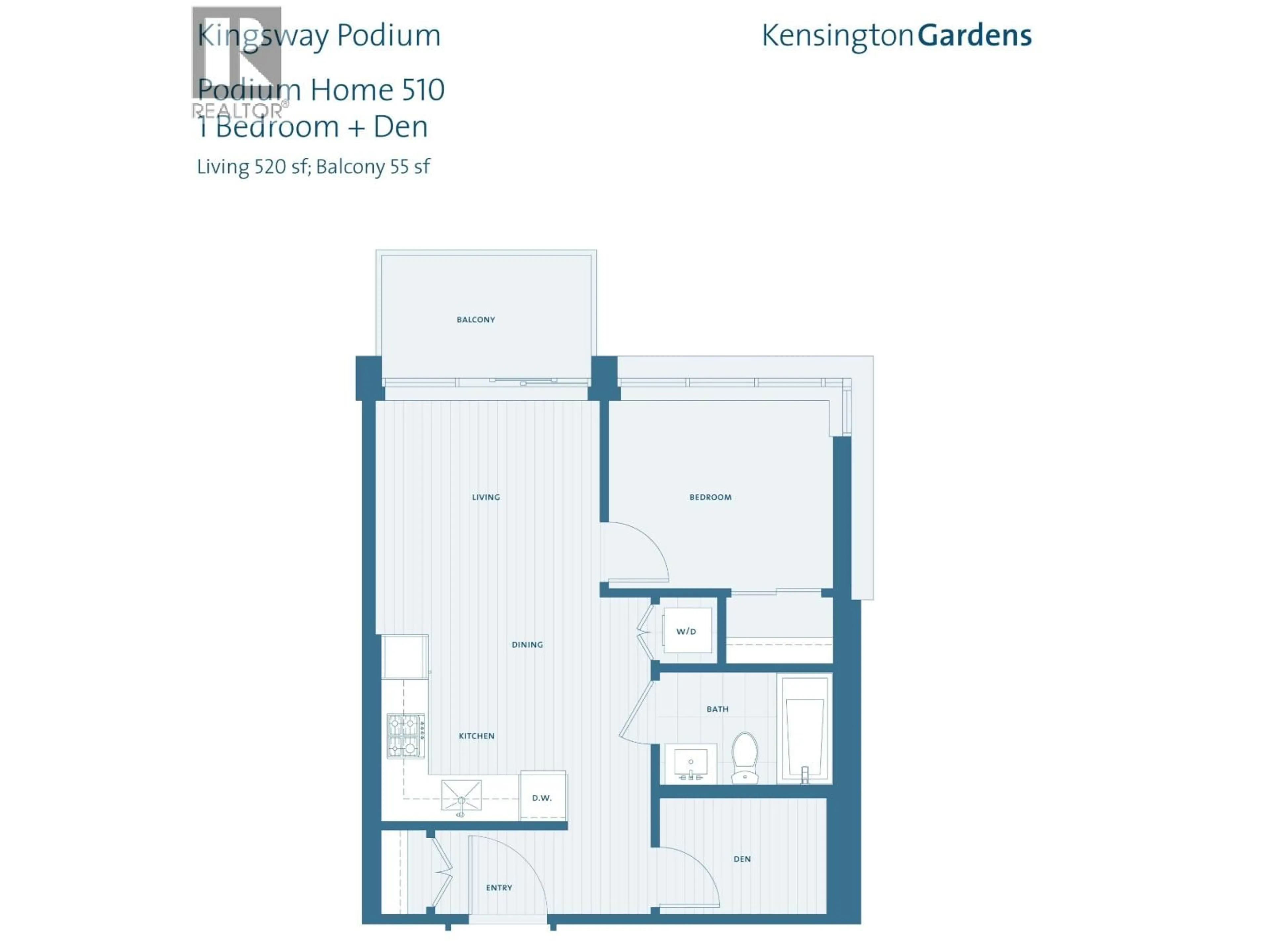 Floor plan for 510 - 2220 KINGSWAY, Vancouver British Columbia V5N2T7