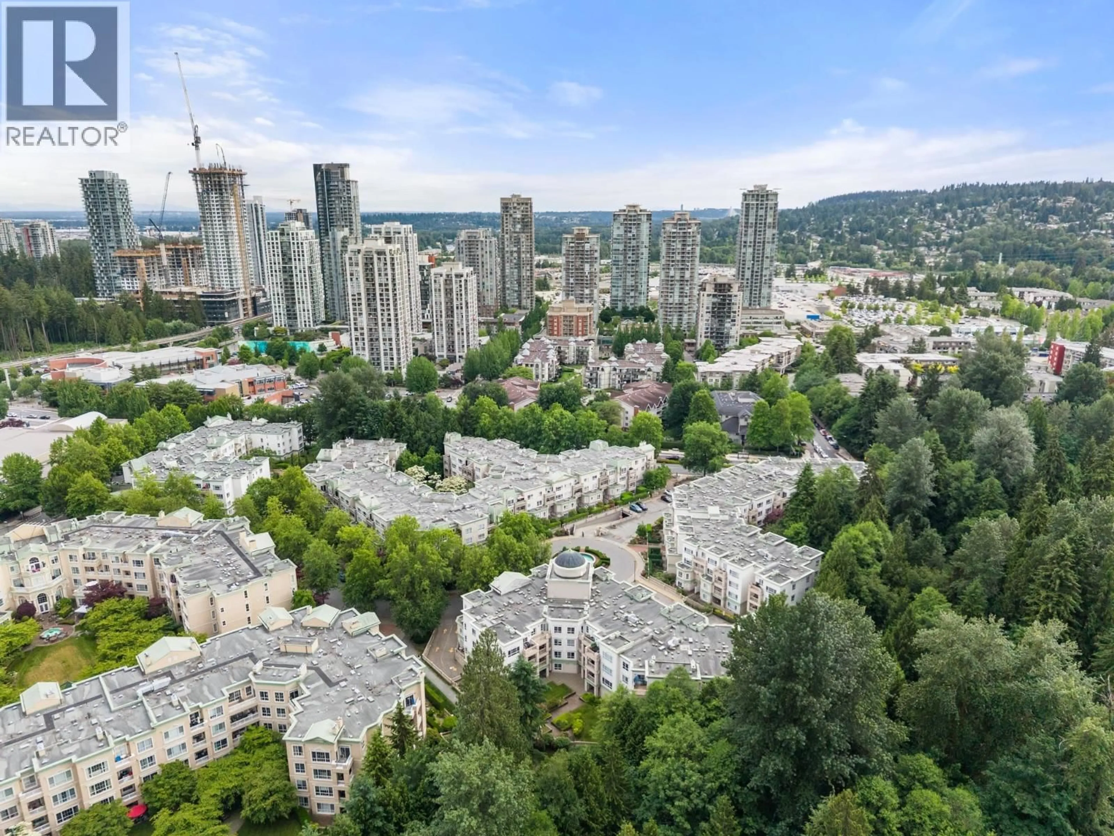 A pic from outside/outdoor area/front of a property/back of a property/a pic from drone, city buildings view from balcony for 209 - 2975 PRINCESS CRESCENT, Coquitlam British Columbia V3B7N3