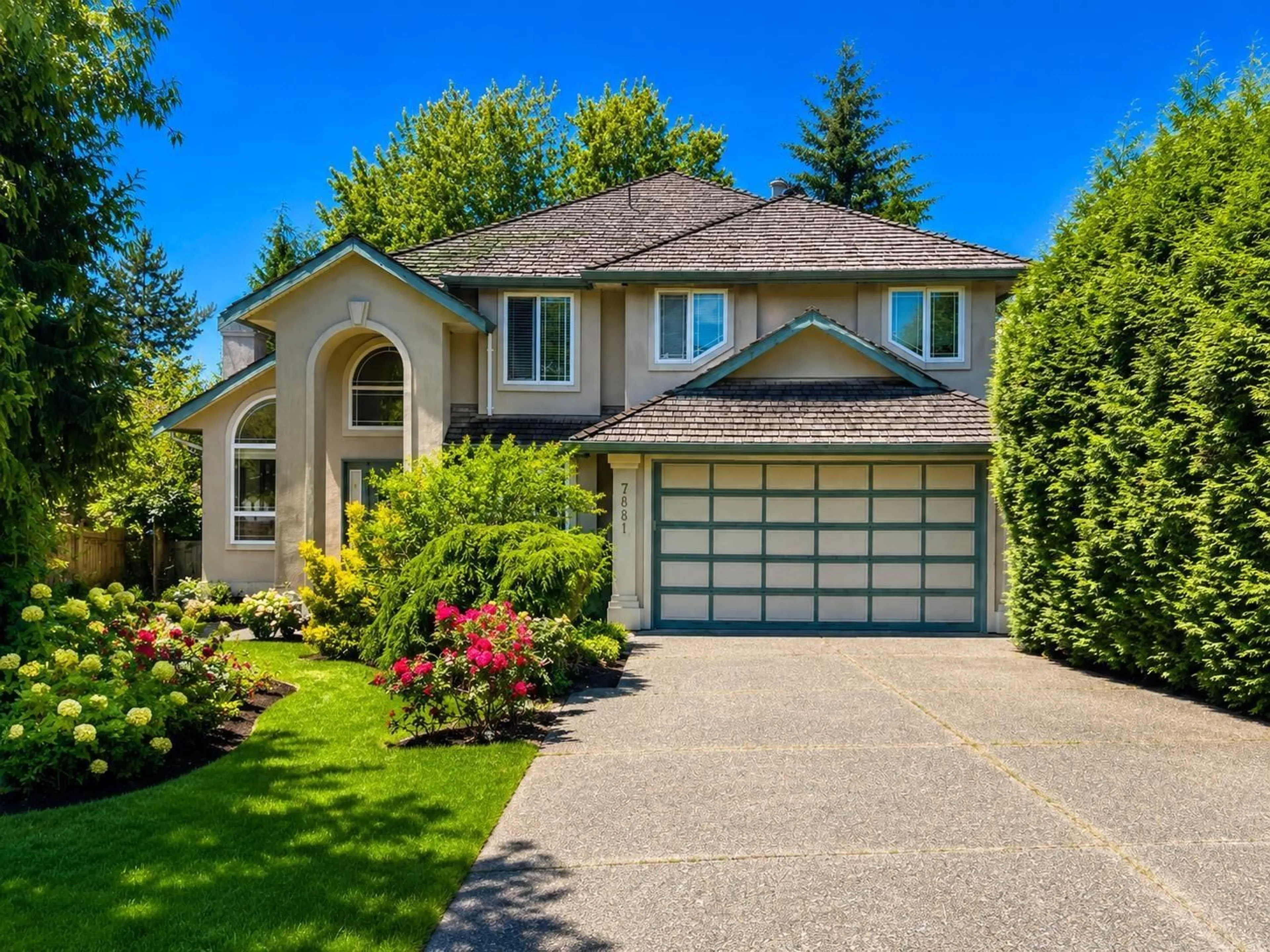 Home with vinyl exterior material, street for 7881 154 STREET, Surrey British Columbia V3S8R4