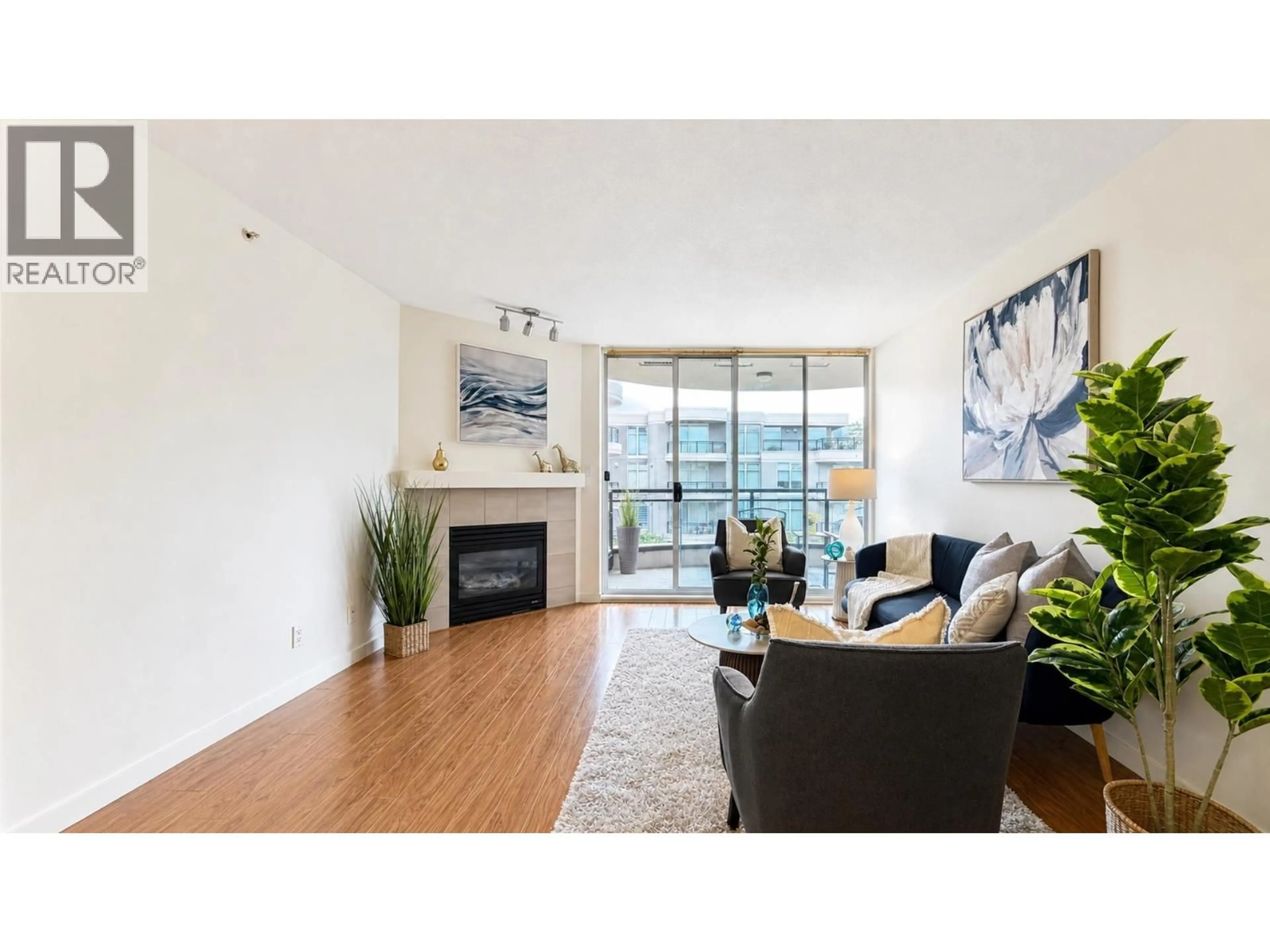 Living room with furniture, wood/laminate floor for 301 - 8480 GRANVILLE AVENUE, Richmond British Columbia V6Y4E8